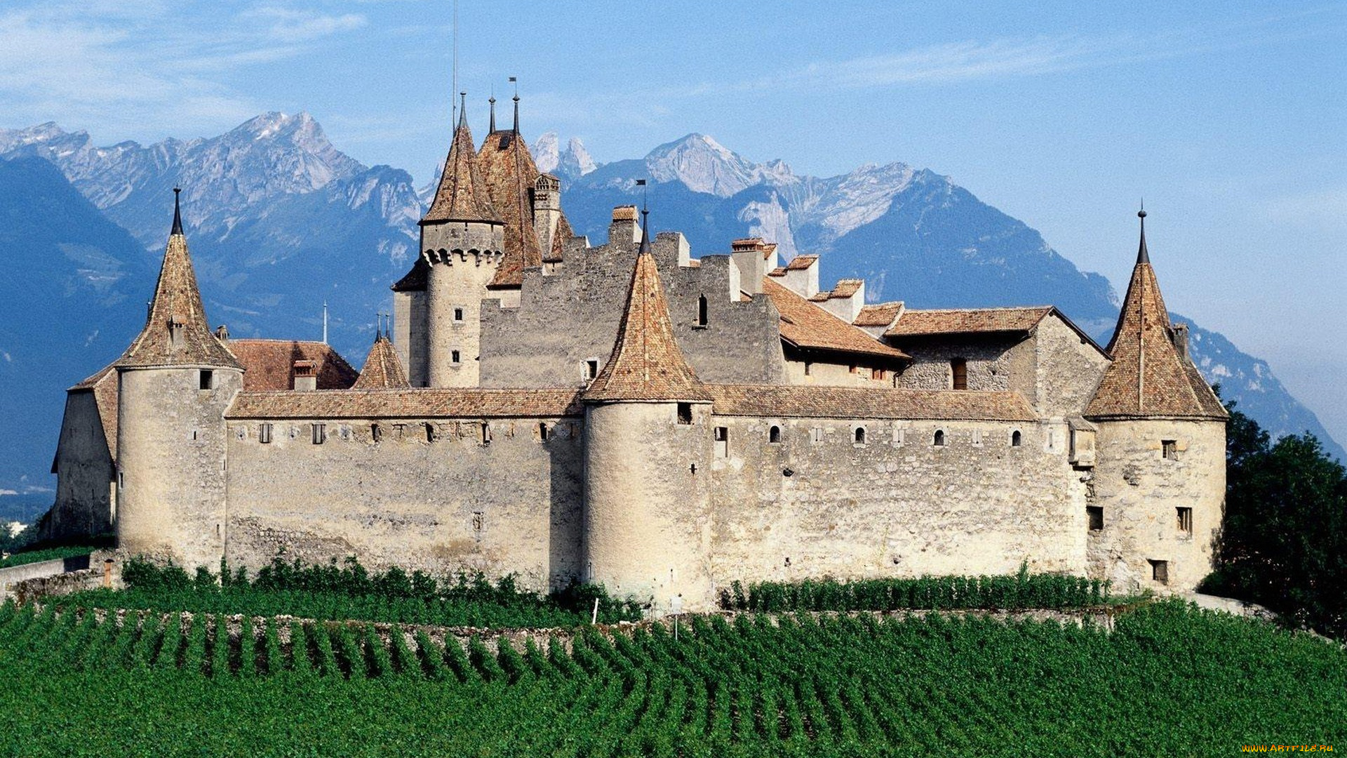 aigle, castle, города, замки, швейцарии, aigle, castle