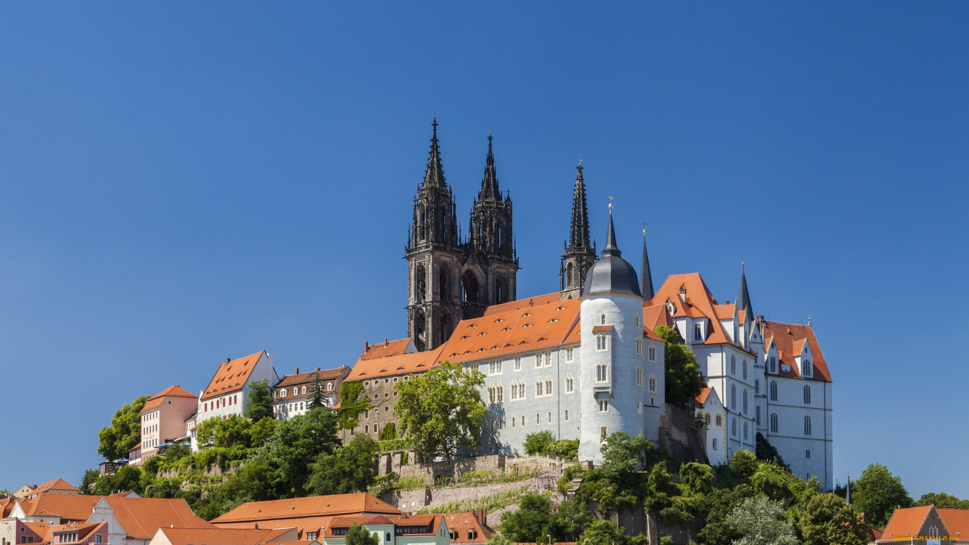 castle, albrechtsburg, города, замки, германии, castle, albrechtsburg