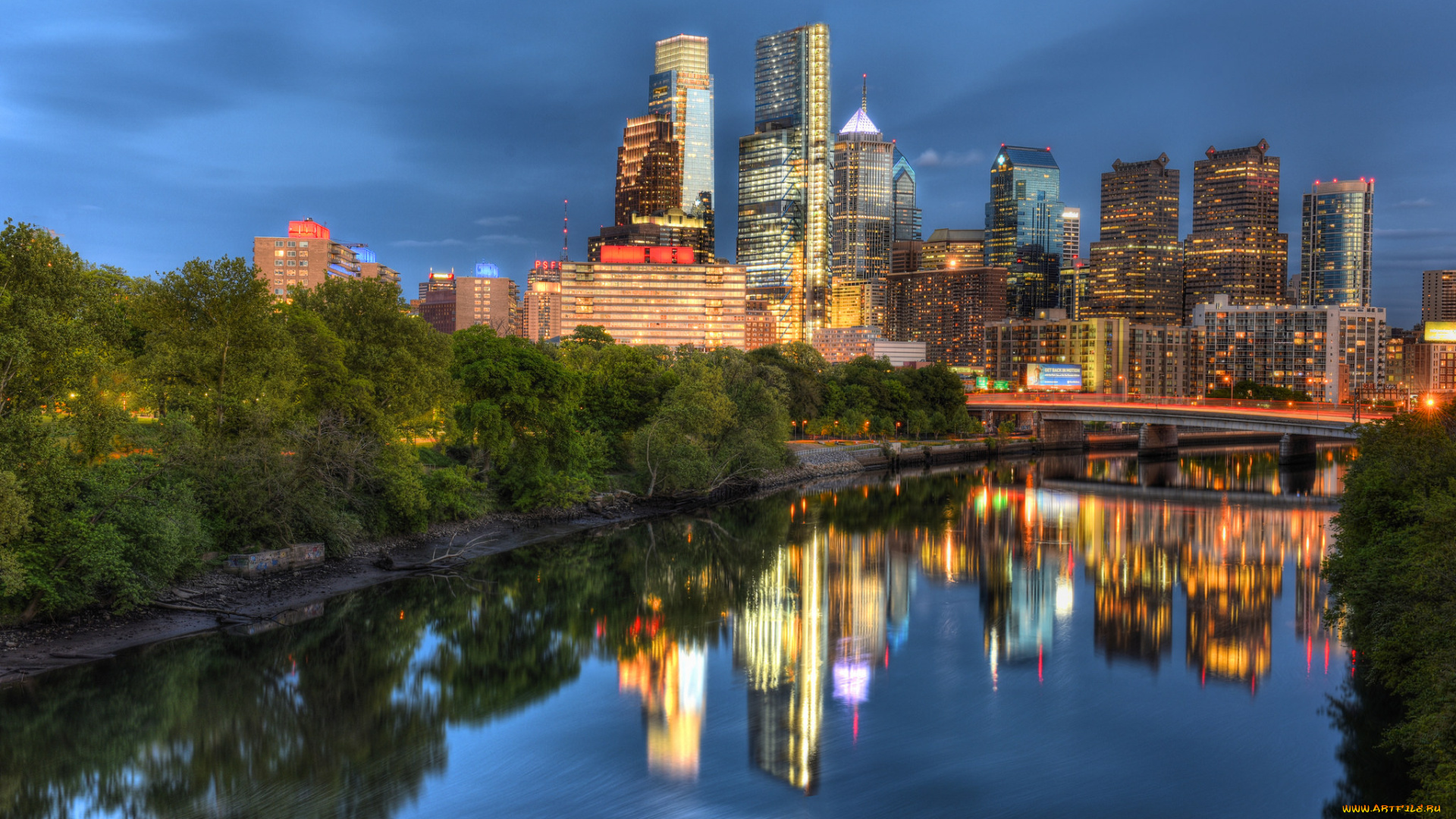 города, -, панорамы, панорама, небоскребы