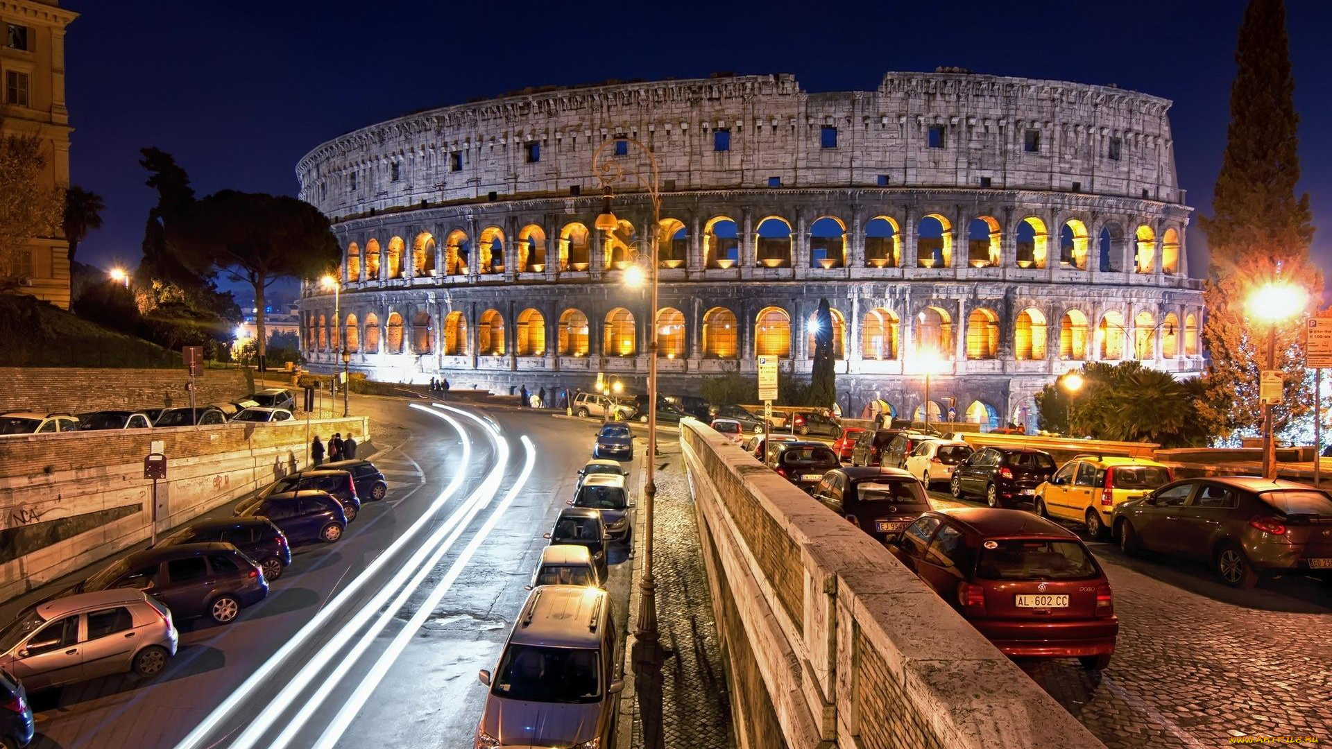 города, рим, , ватикан, , италия, колизей