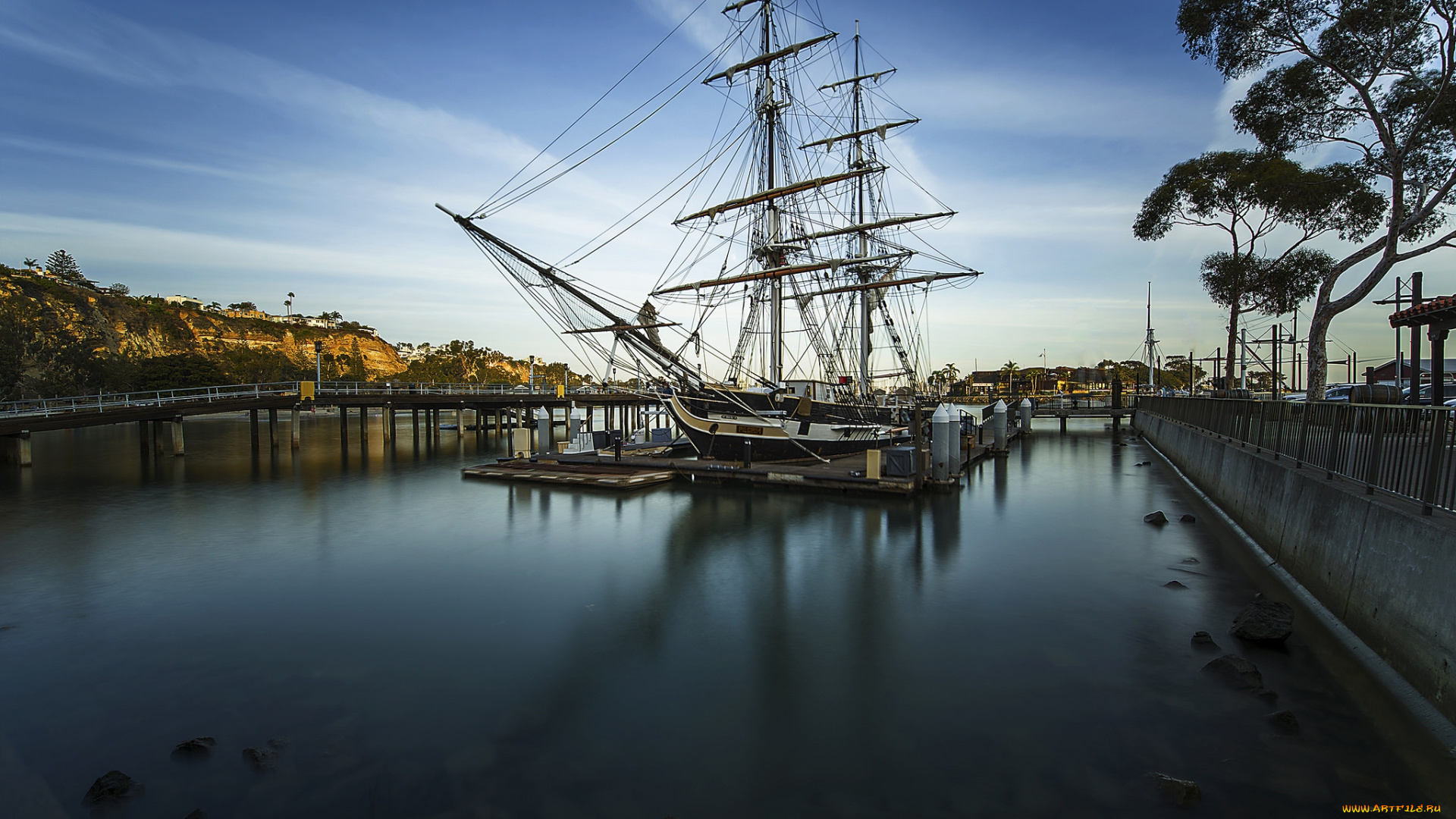 корабли, парусники, паруса, мачты