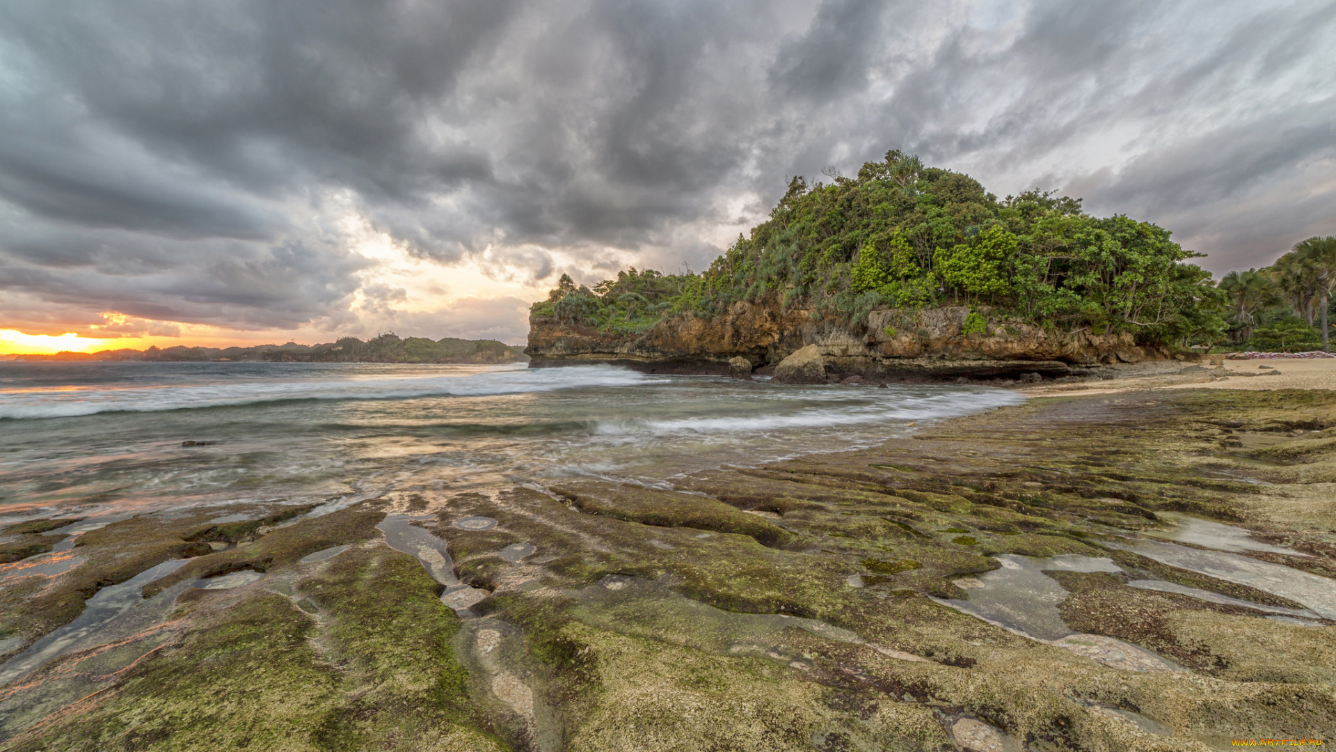 природа, побережье, море, берег