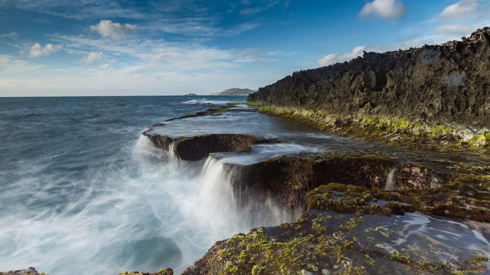 природа, побережье, море, берег