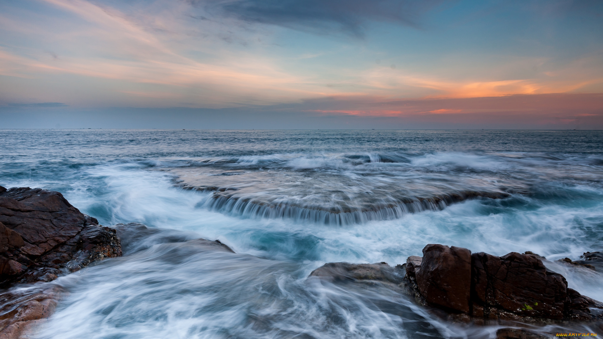 природа, побережье, море, берег