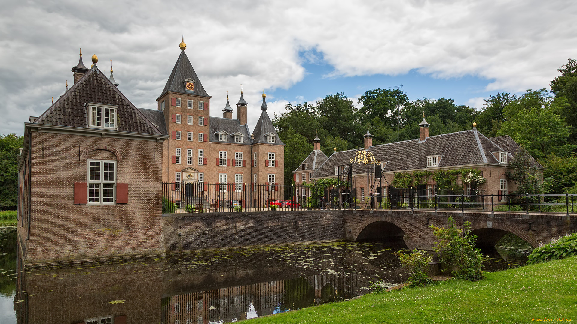 renswoude, castle, города, замки, нидерландов, renswoude, castle
