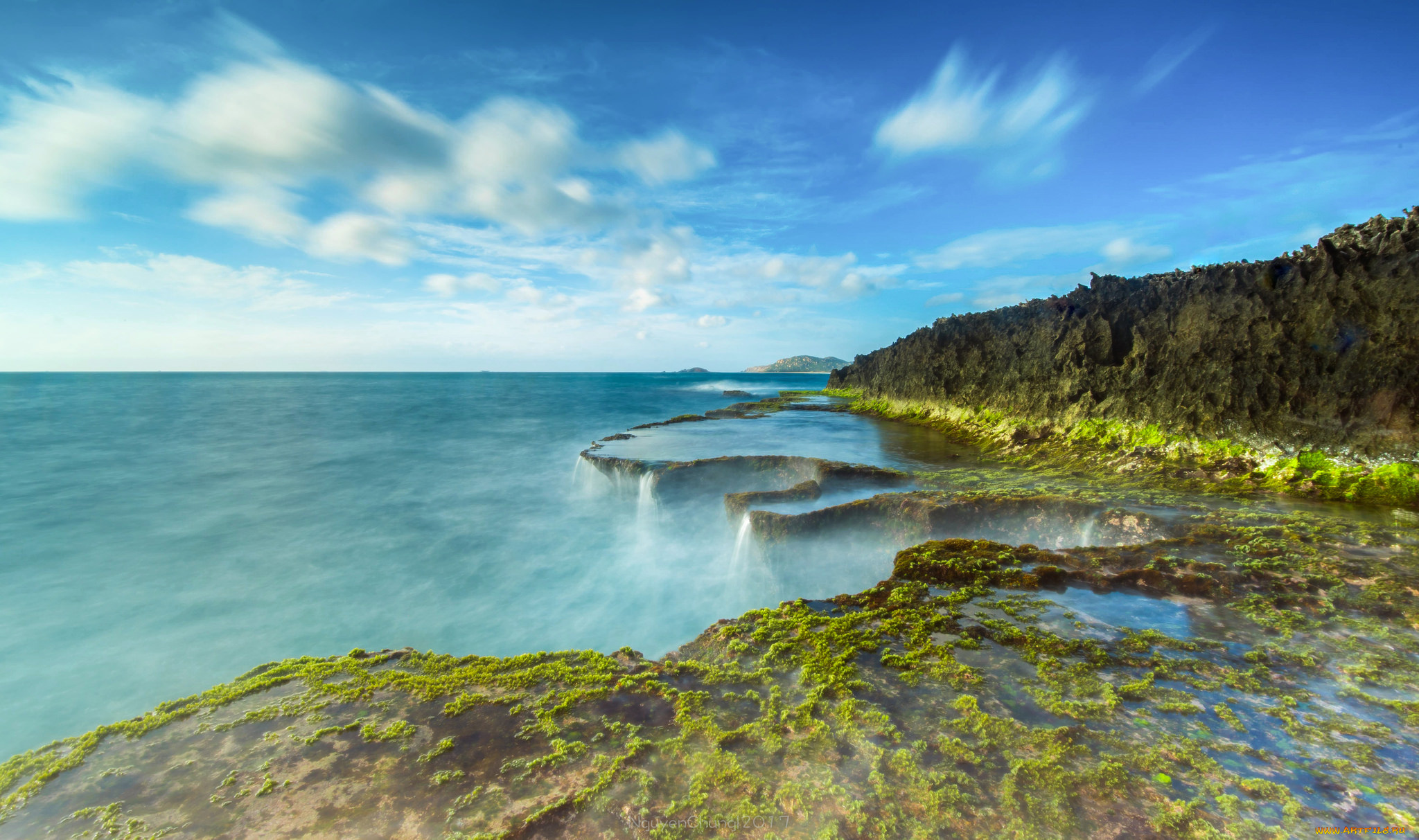 природа, побережье, море, берег