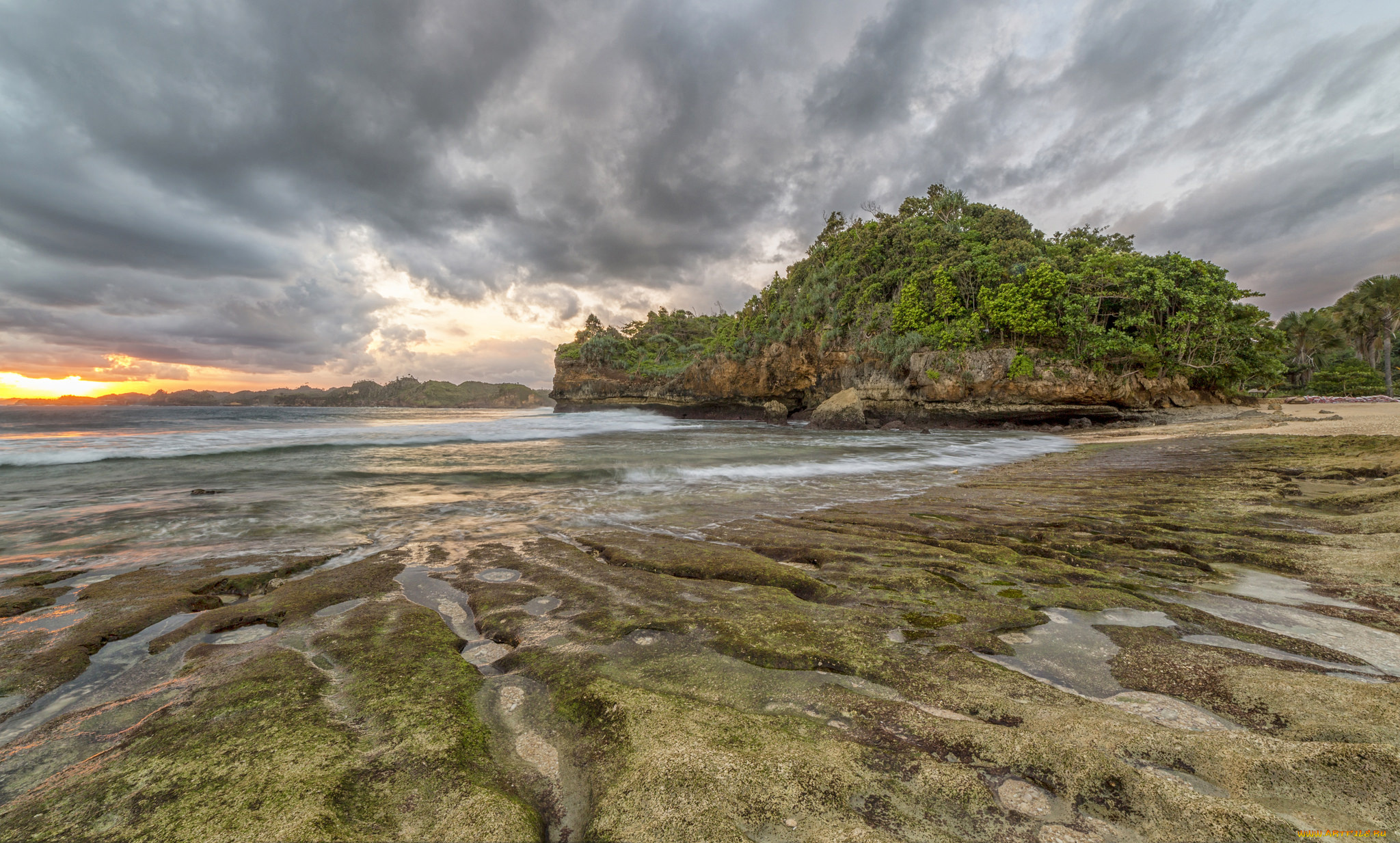 природа, побережье, море, берег