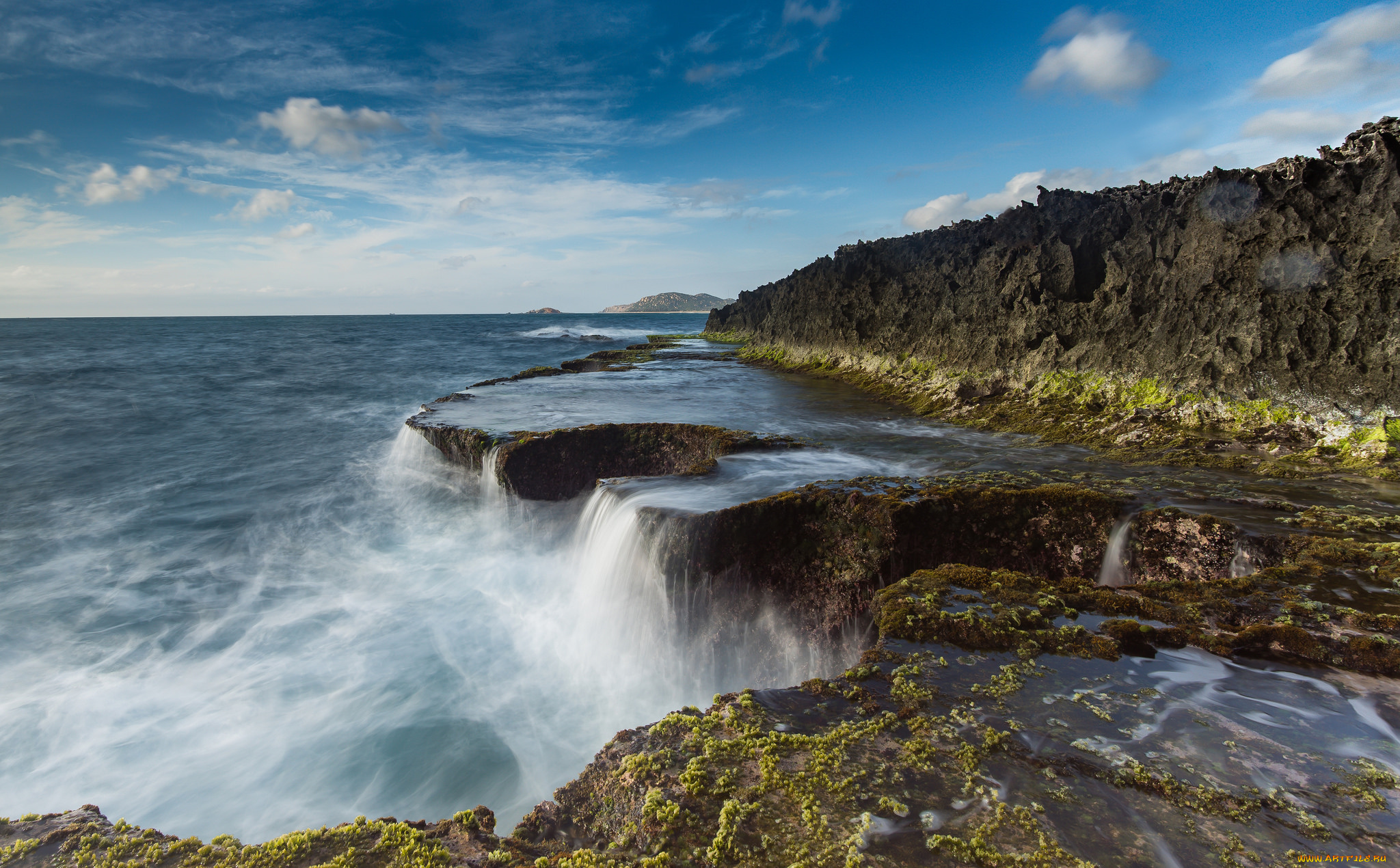 природа, побережье, море, берег