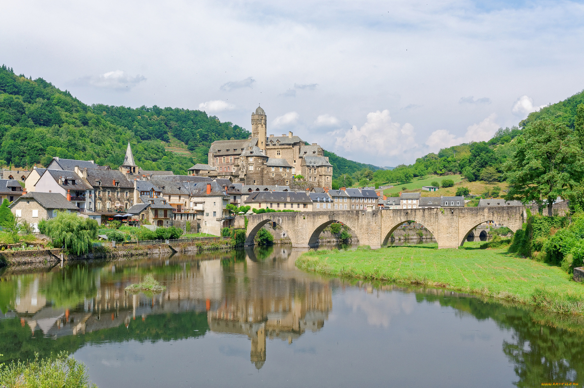 estaing, города, -, панорамы, обзор