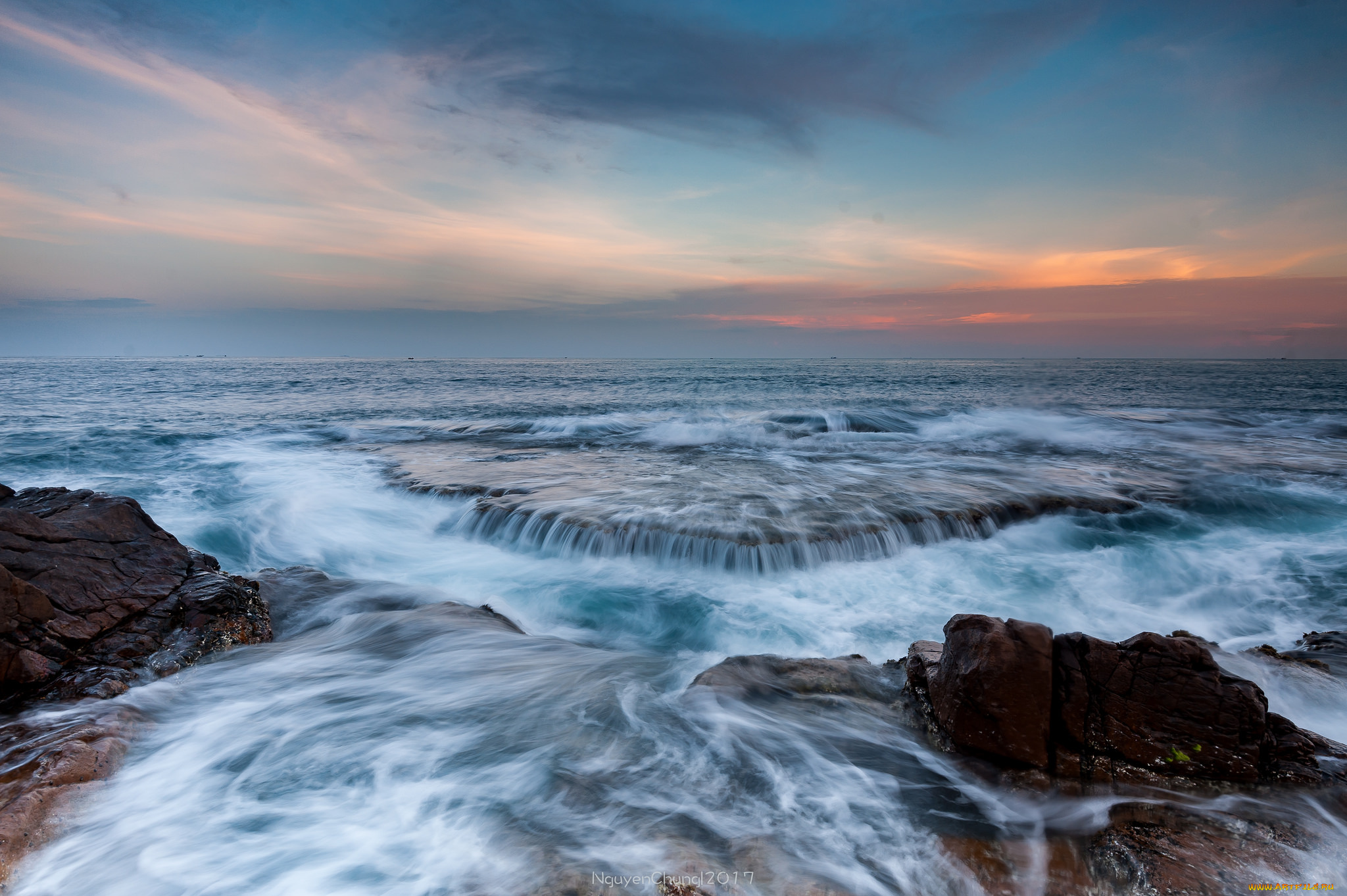 природа, побережье, море, берег