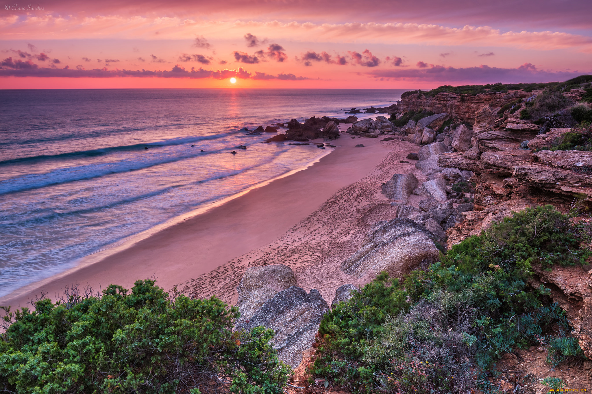 природа, побережье, простор