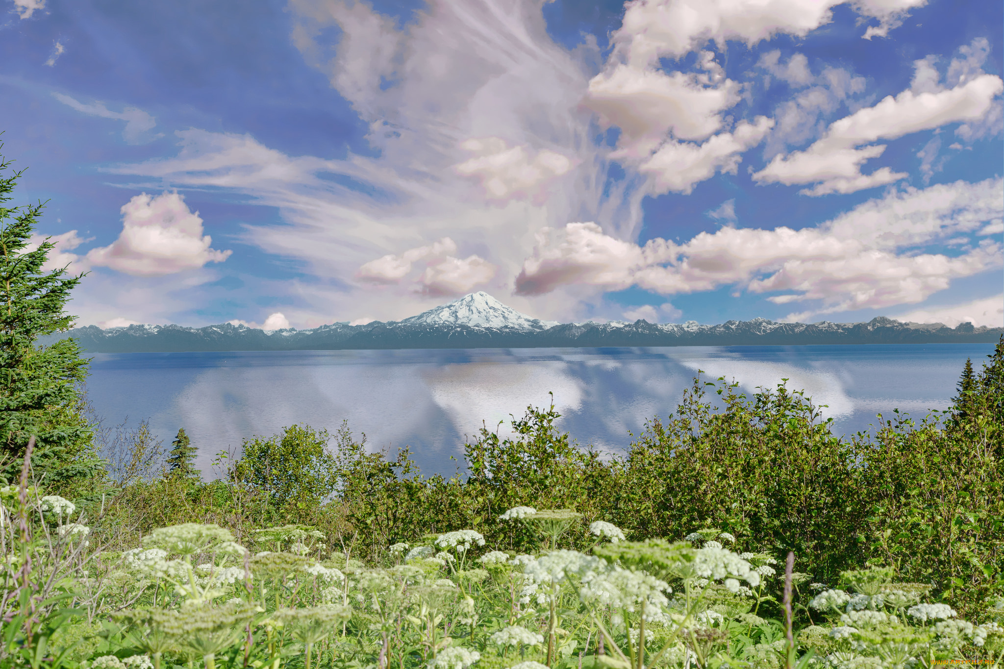 природа, реки, озера, река, лес