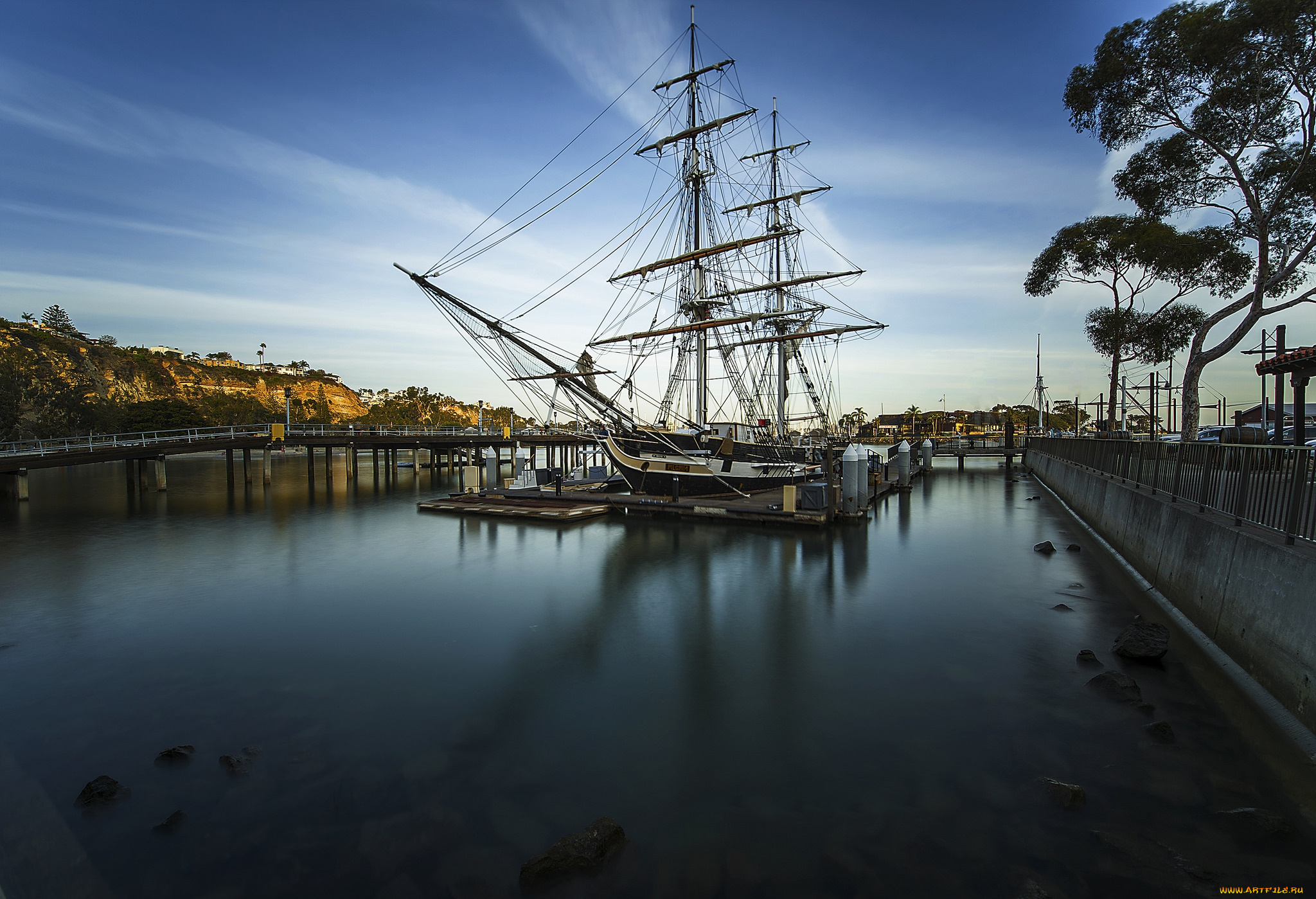 корабли, парусники, паруса, мачты