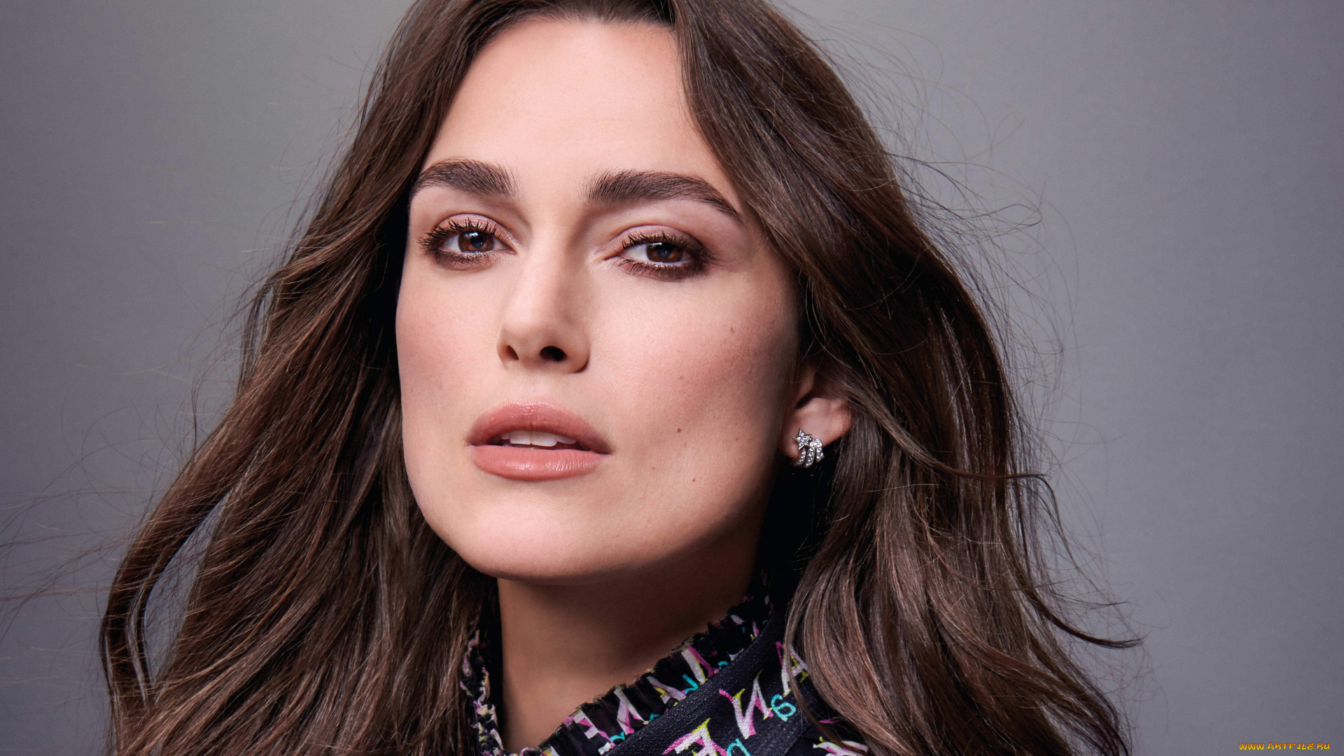 девушки, keira, knightley, лицо, актриса, шатенка