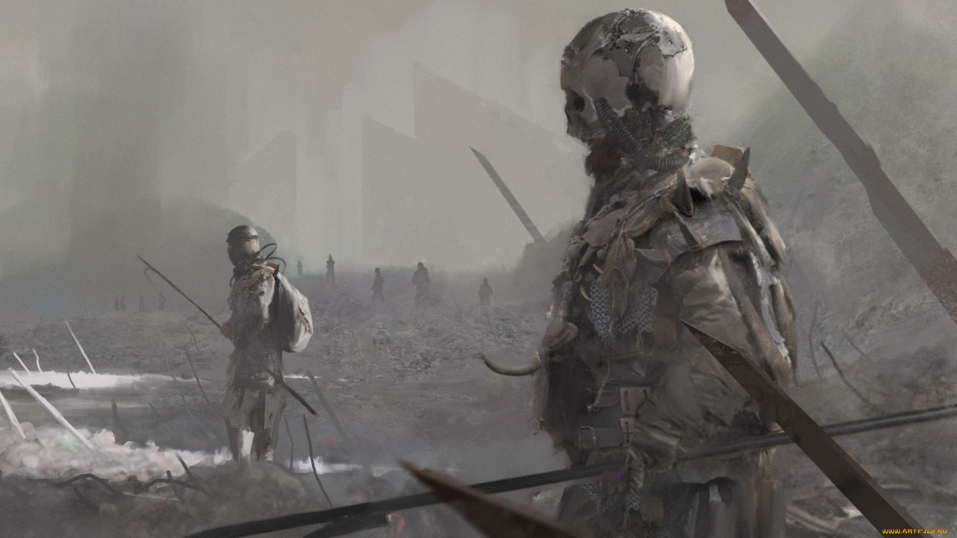 фэнтези, нежить, фон, скелет