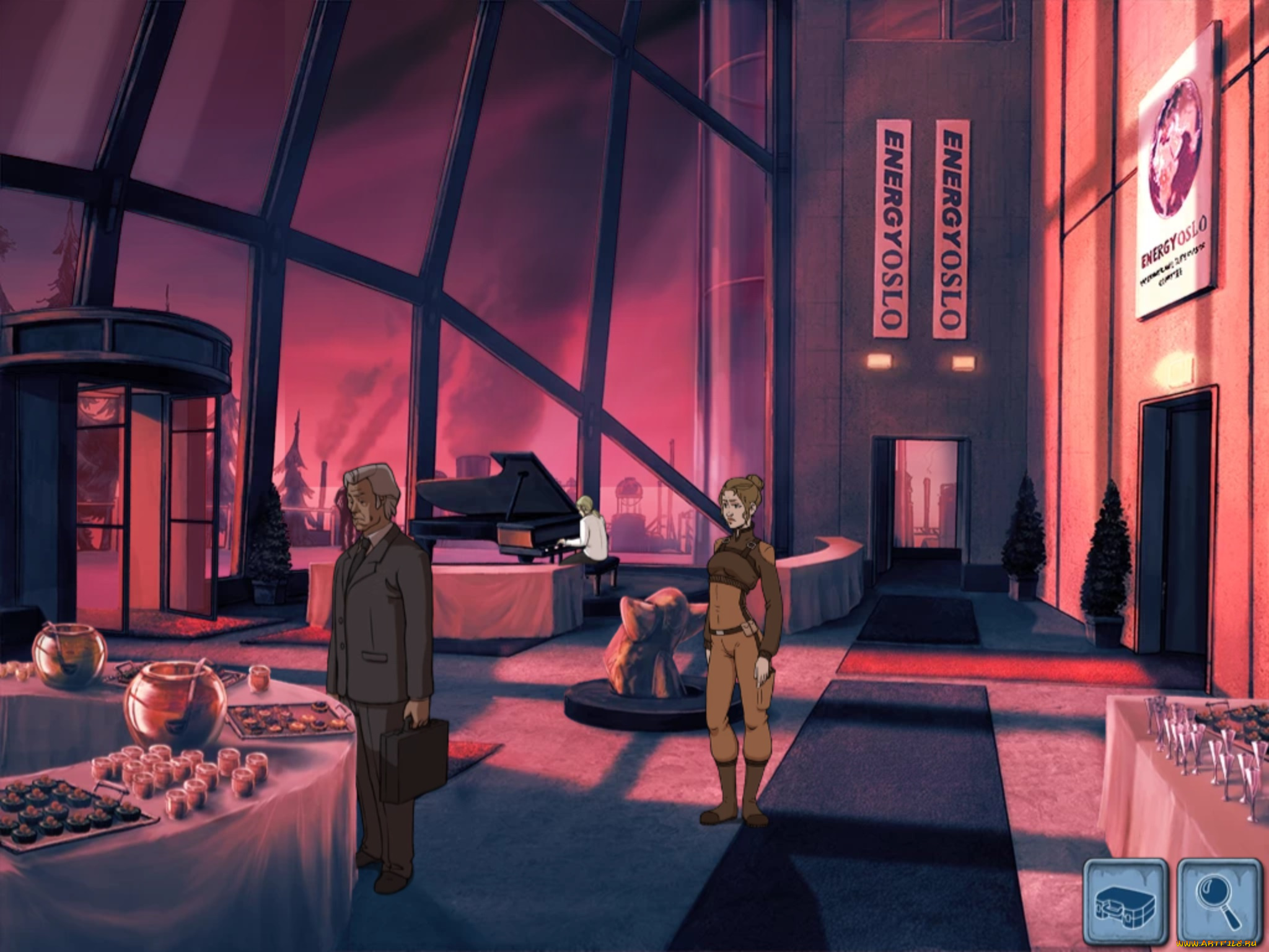 видео, игры, a, new, beginning, фуршет, люди, здание