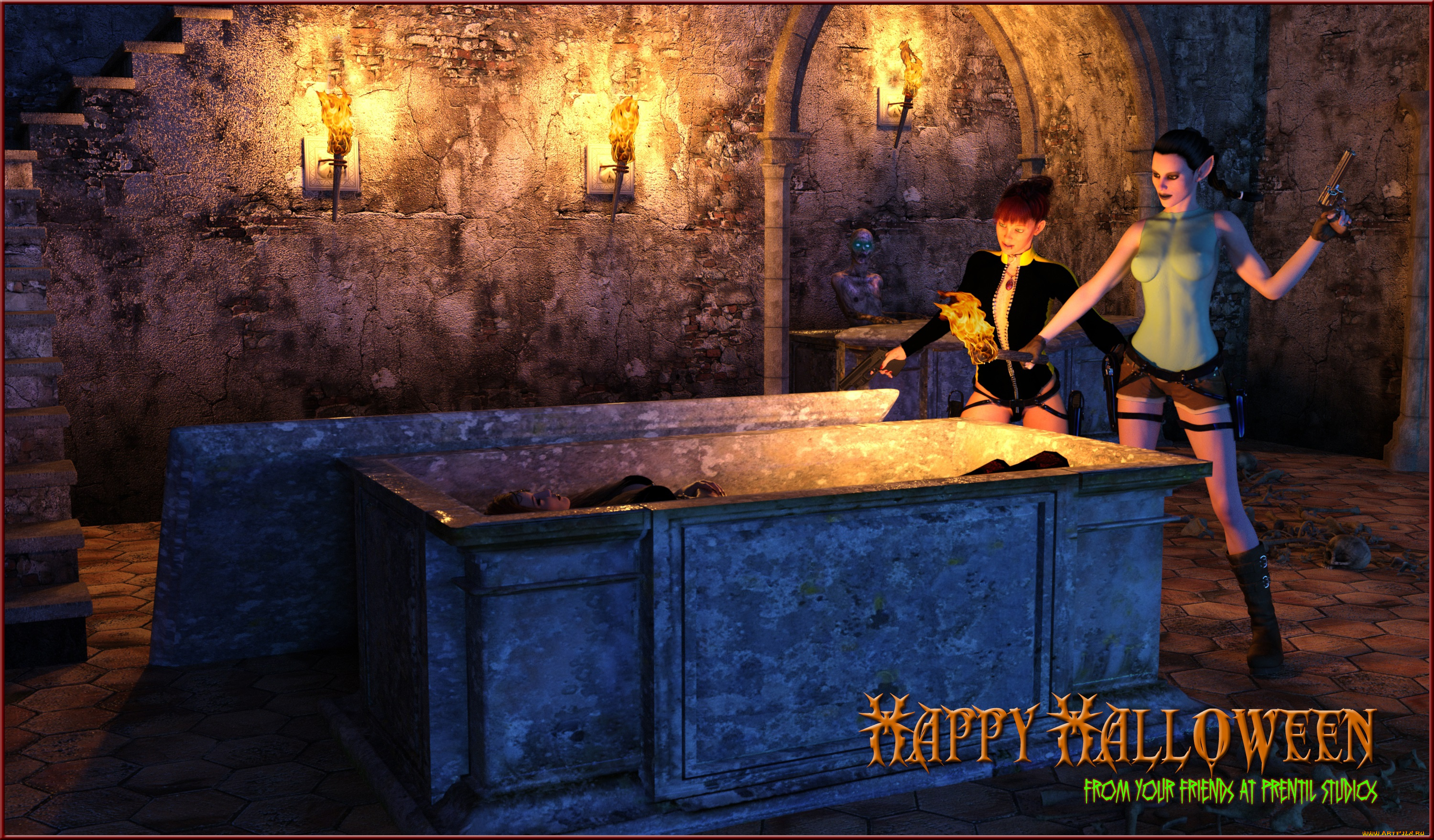 3д, графика, праздники, , holidays, взгляд, девушки, фон