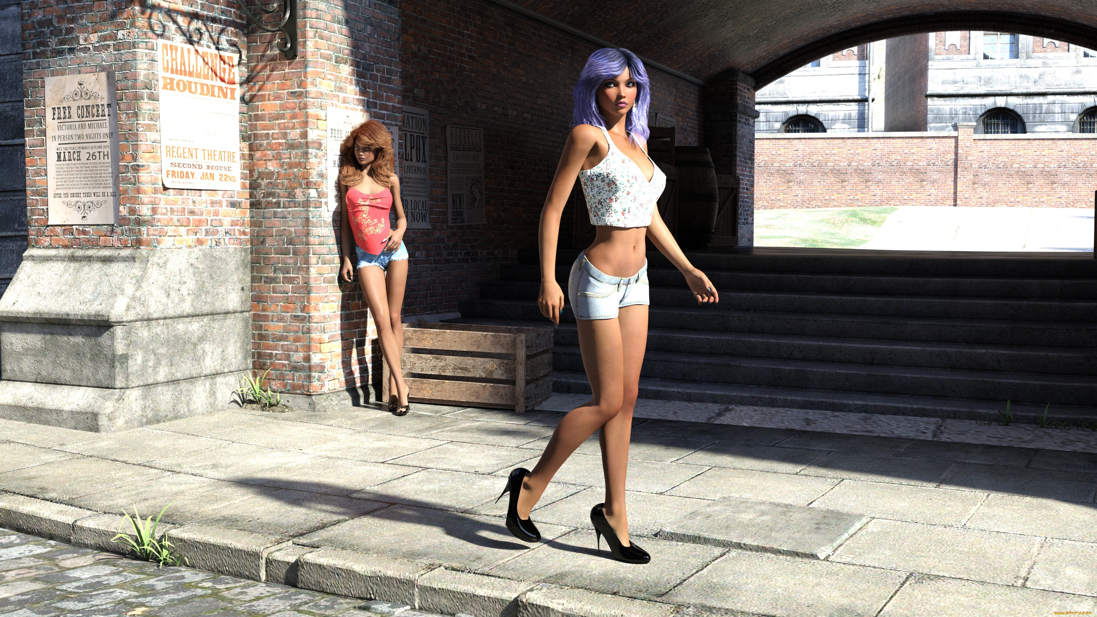 3д, графика, люди, , people, фон, взгляд, девушка