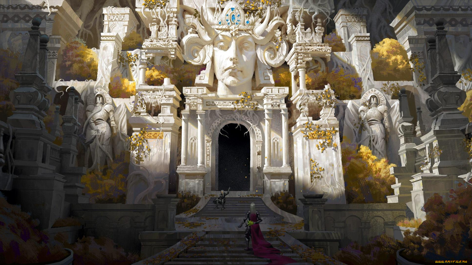 фэнтези, иные, миры, , иные, времена, дворец, сады, лестница, люди