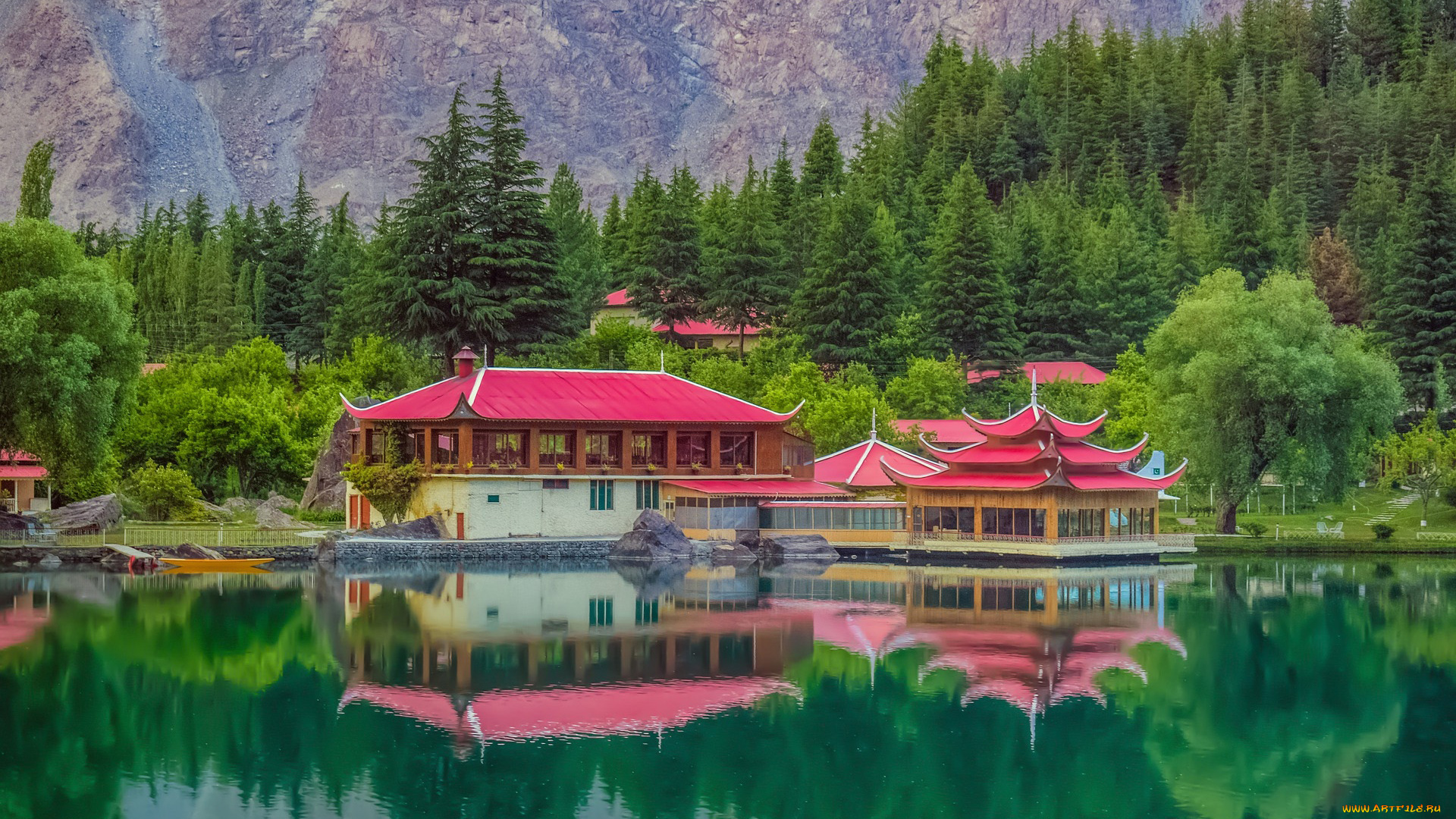 shangrila, resort, hotel, pakistan, города, -, пейзажи, shangrila, resort, hotel