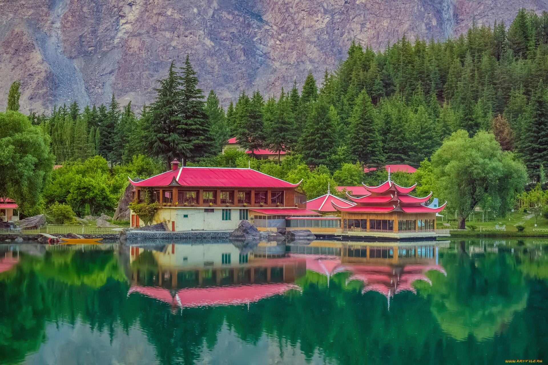 shangrila, resort, hotel, pakistan, города, -, пейзажи, shangrila, resort, hotel