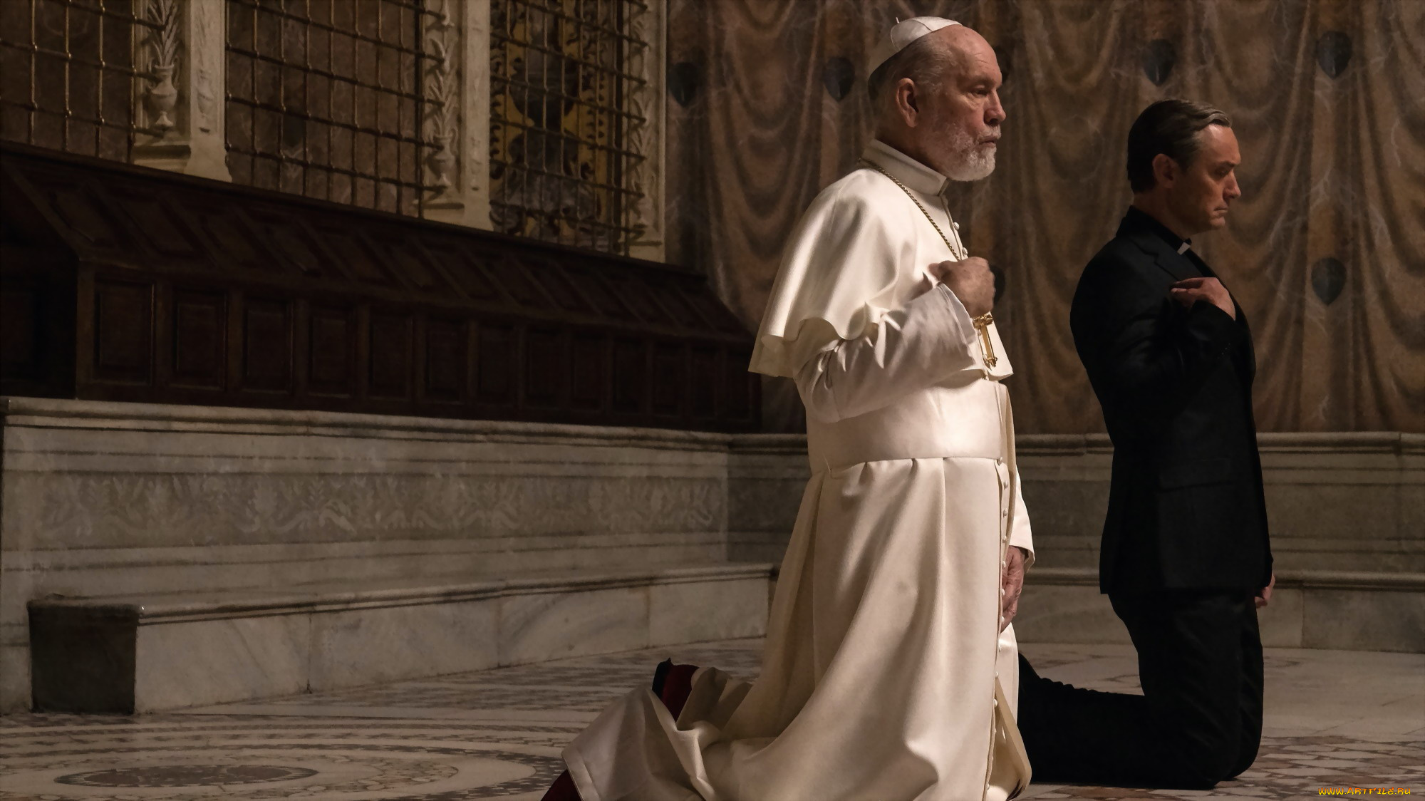 кино, фильмы, the, new, pope, , сериал, священники, молитва