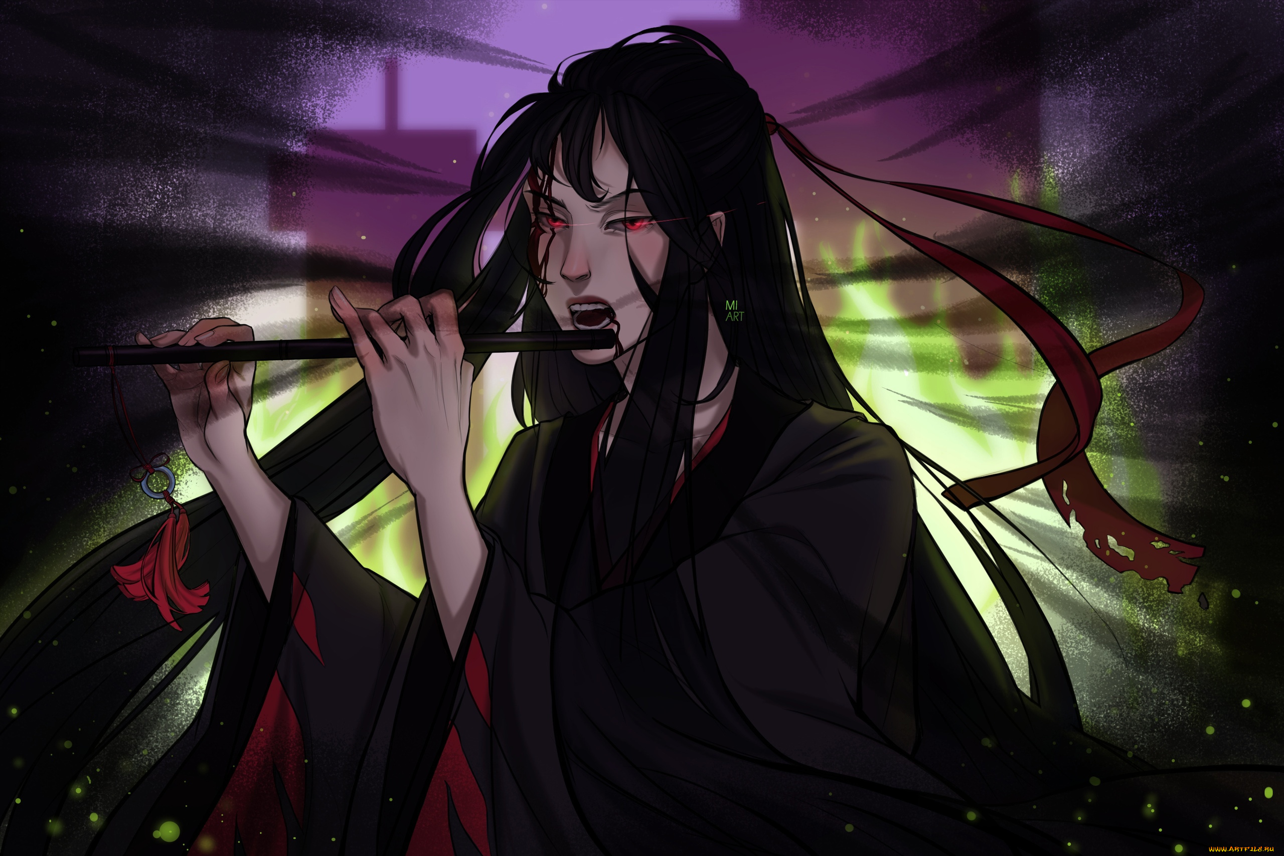 рисованное, кино, , мультфильмы, вэй, усянь, флейта