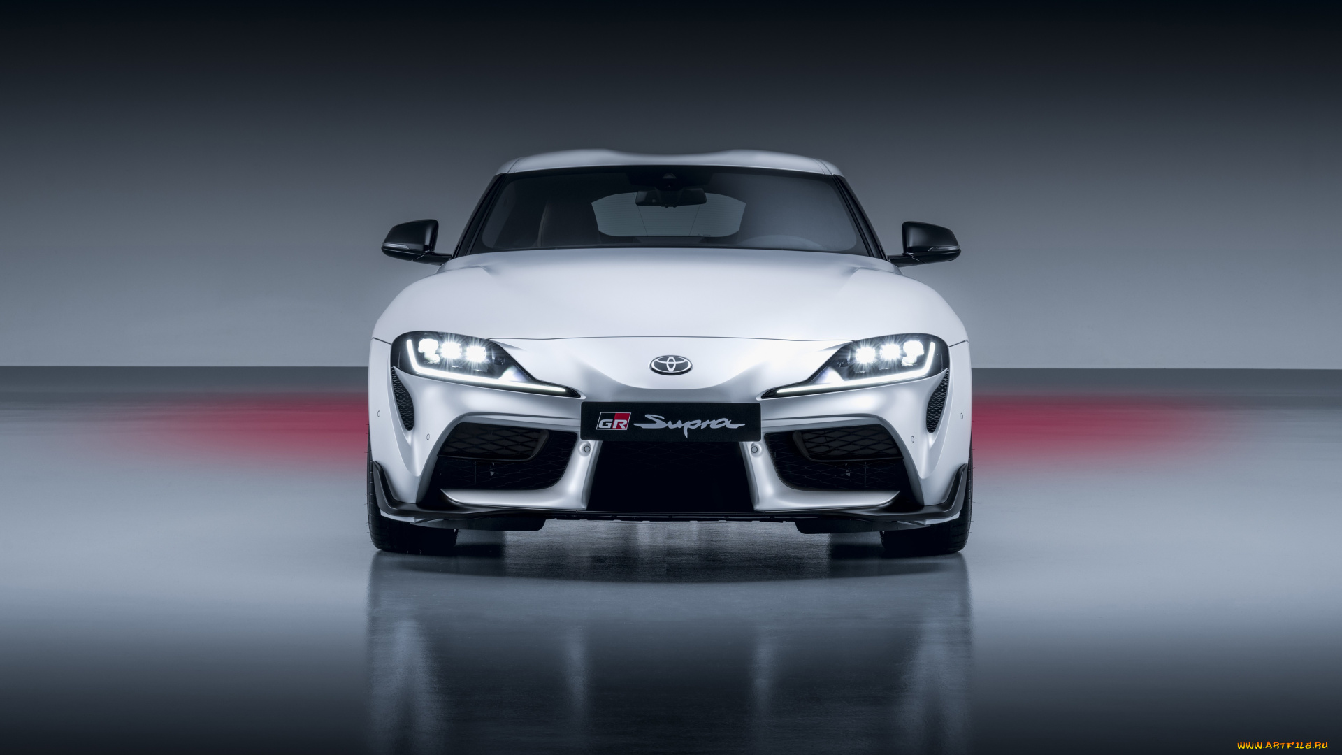автомобили, toyota, gr, supra, mt, 2022, белый, вид, спереди