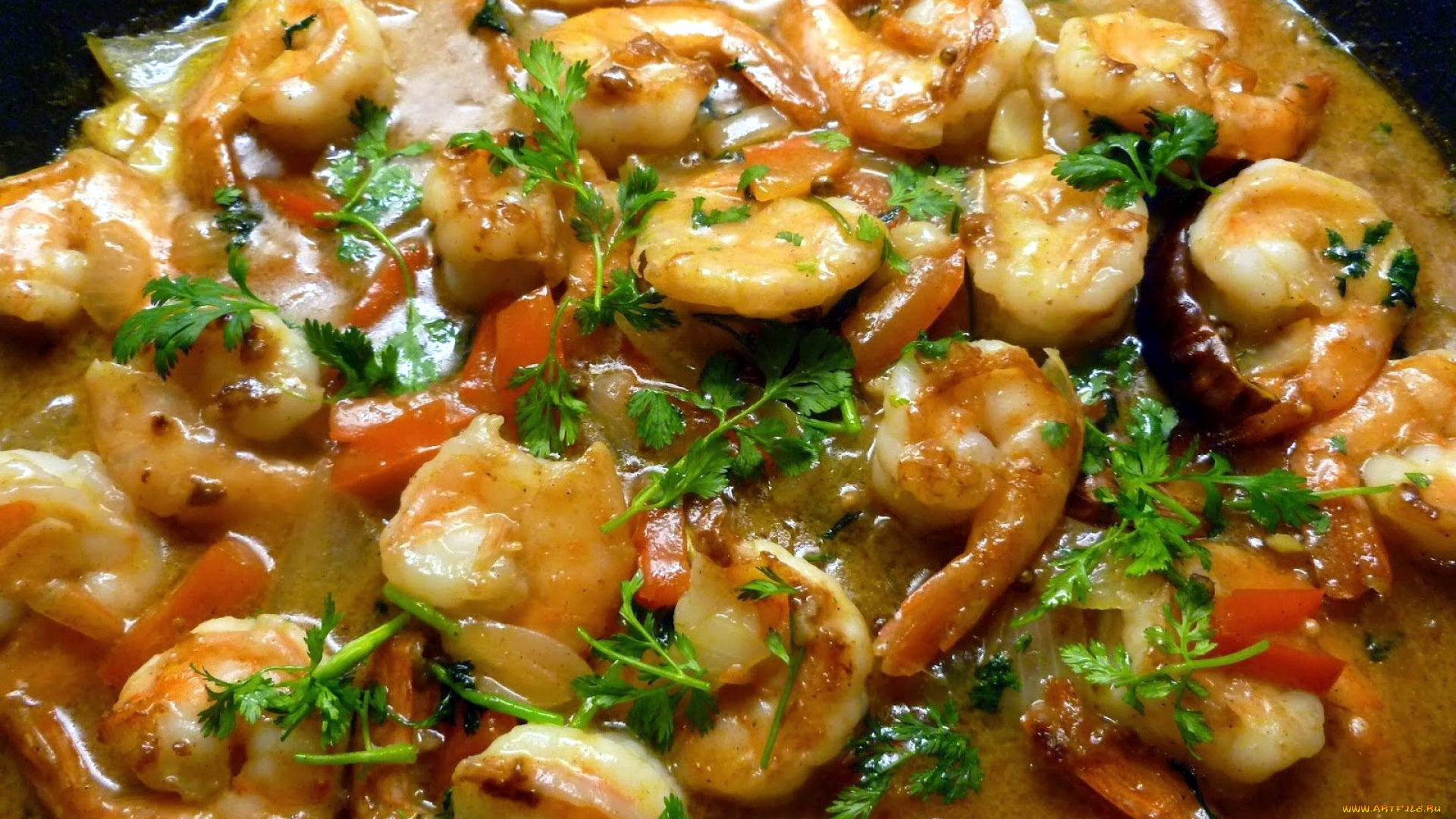 еда, рыбные, блюда, , с, морепродуктами, тайская, кухня, креветки