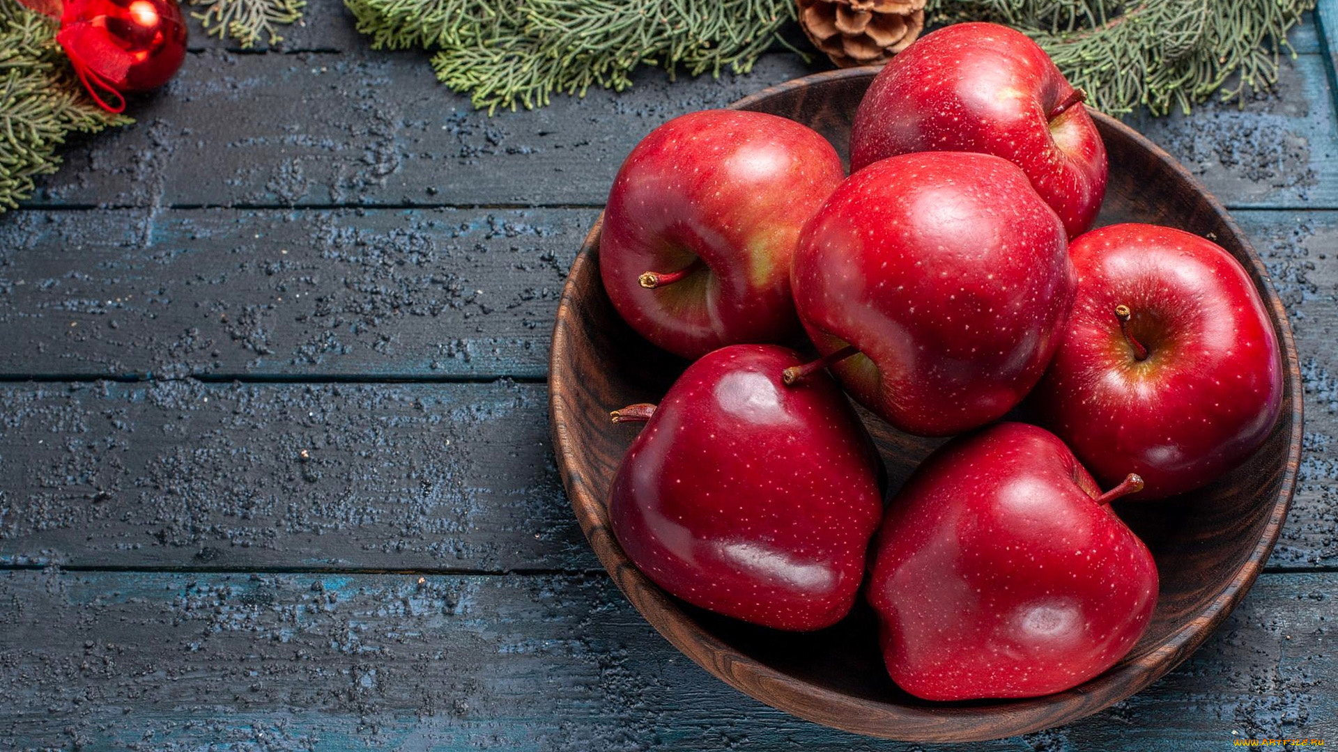 еда, яблоки, миска, красные