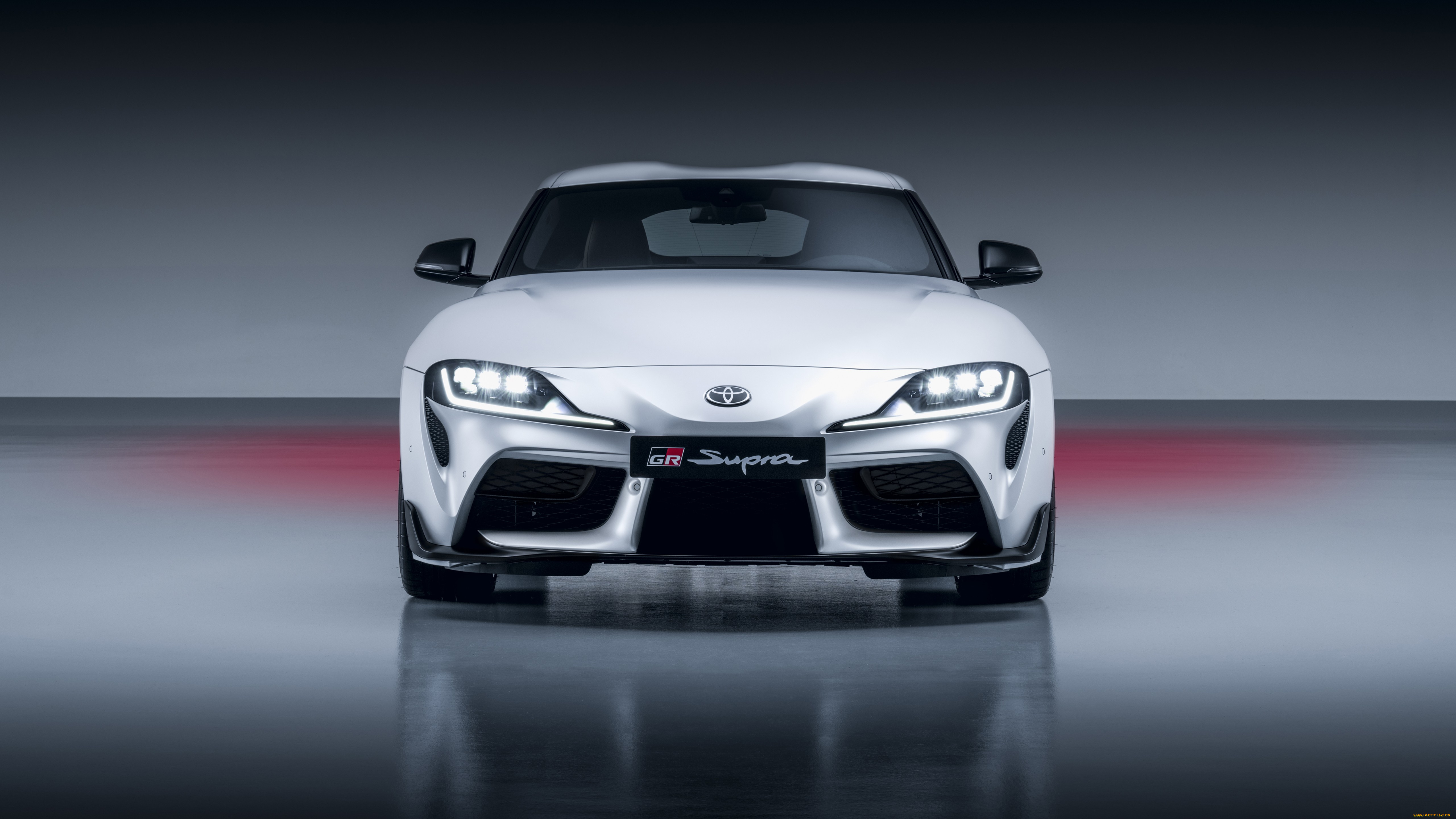 автомобили, toyota, gr, supra, mt, 2022, белый, вид, спереди