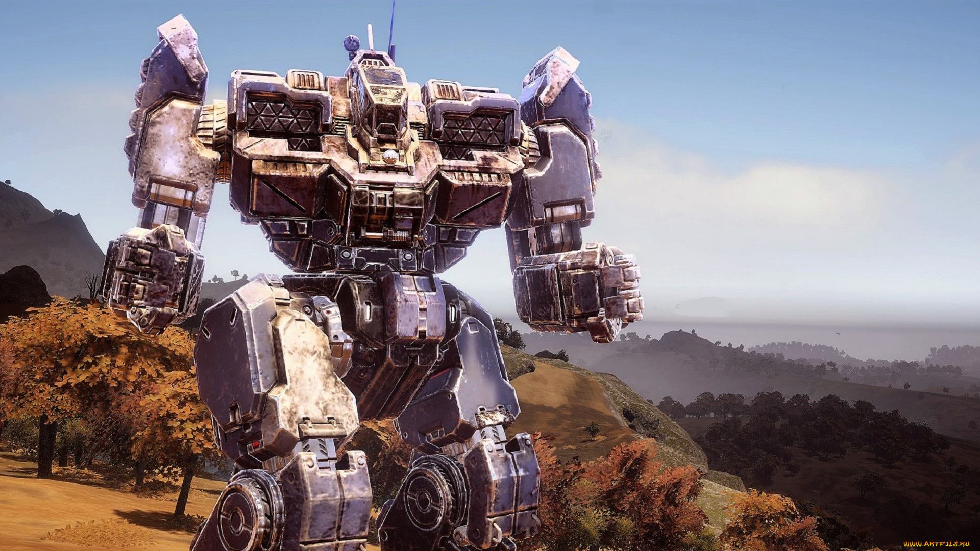 видео, игры, battletech, робот, горы