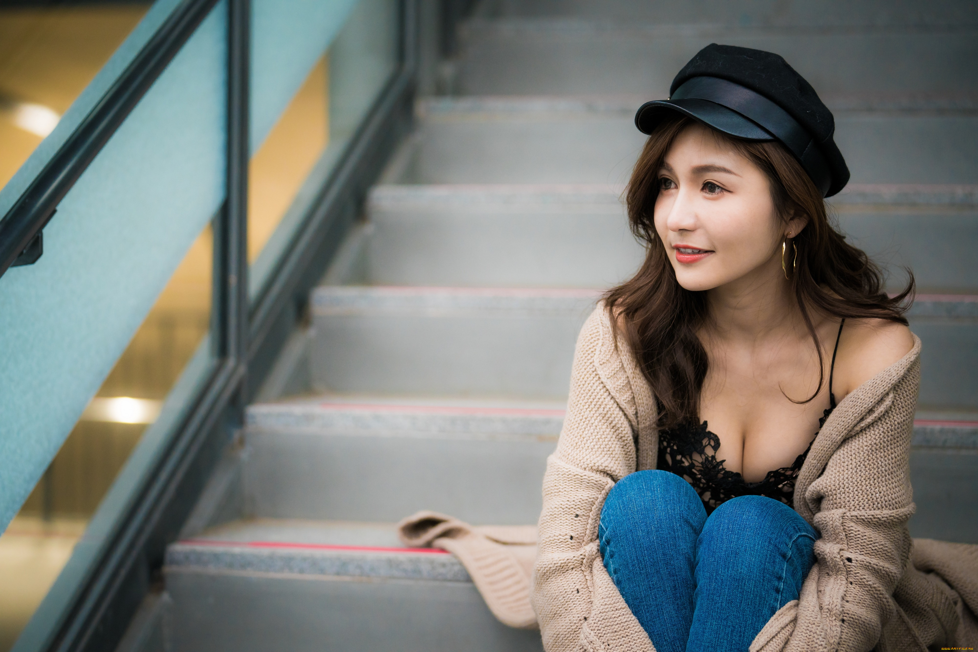 девушки, -, азиатки, девушка