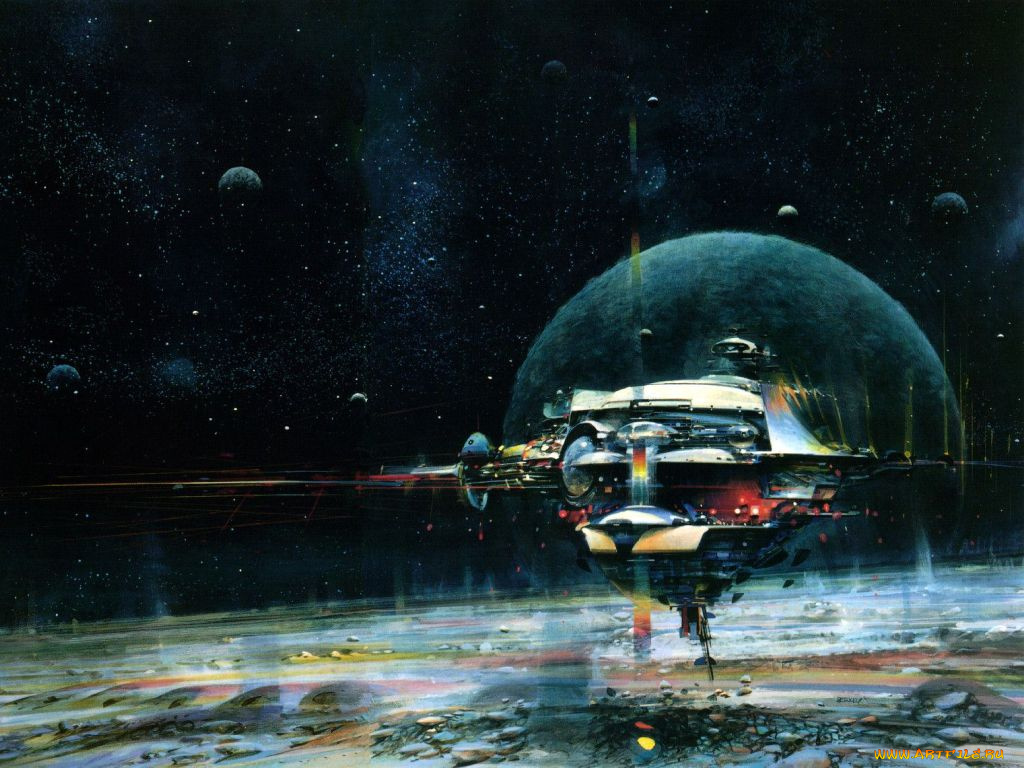 фэнтези, космические, корабли, звездолеты, станции