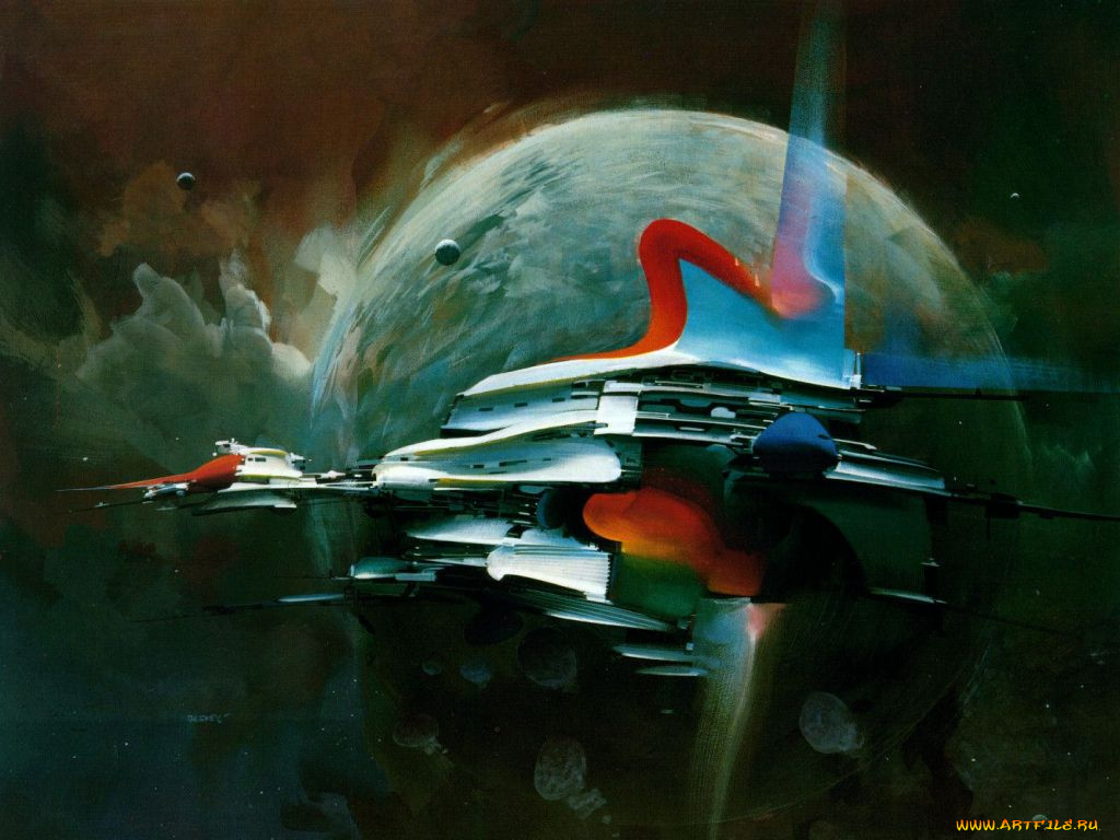 фэнтези, космические, корабли, звездолеты, станции