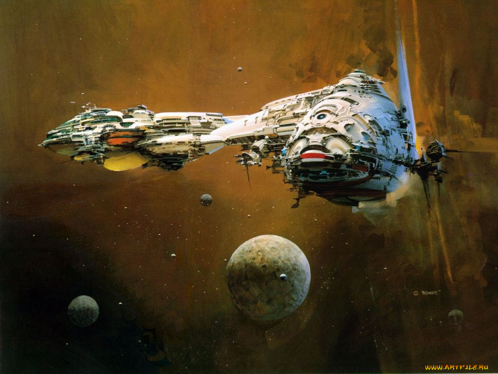 фэнтези, космические, корабли, звездолеты, станции