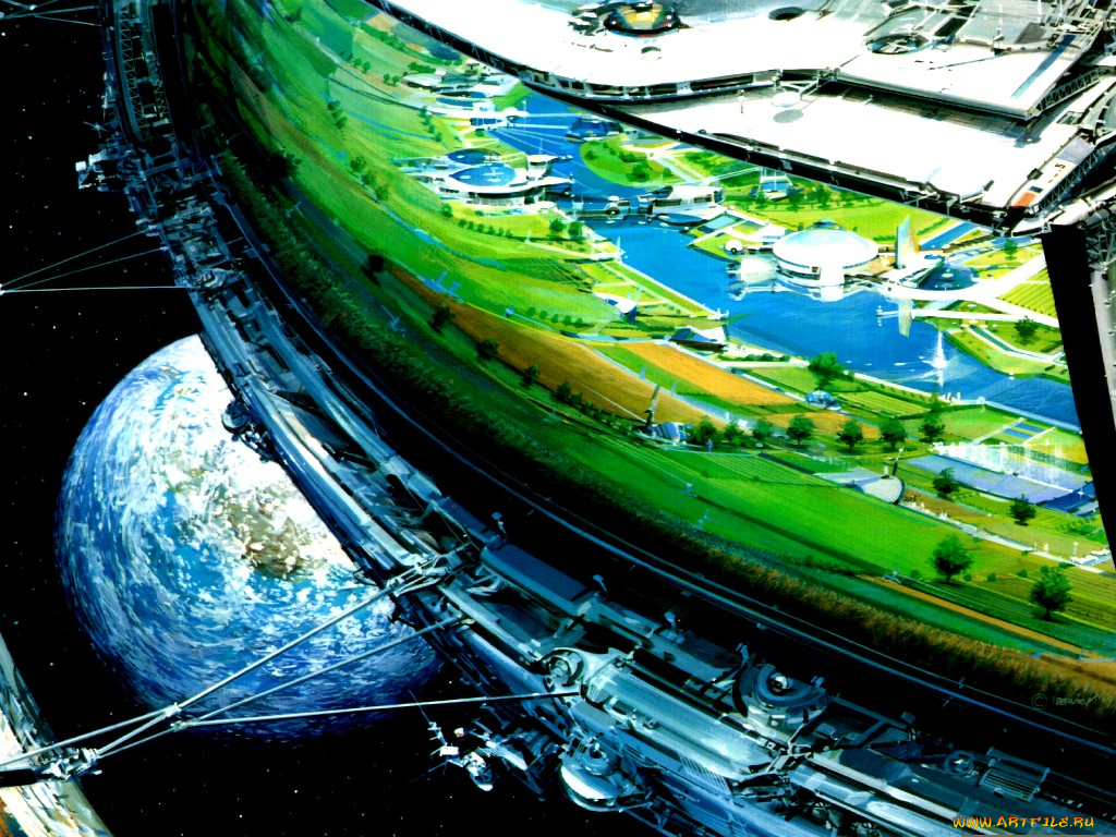 фэнтези, космические, корабли, звездолеты, станции