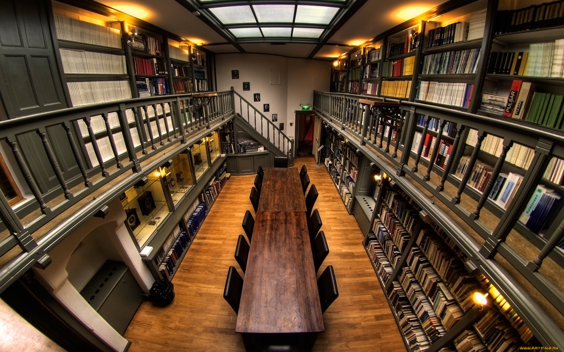 интерьер, кабинет, библиотека, офис