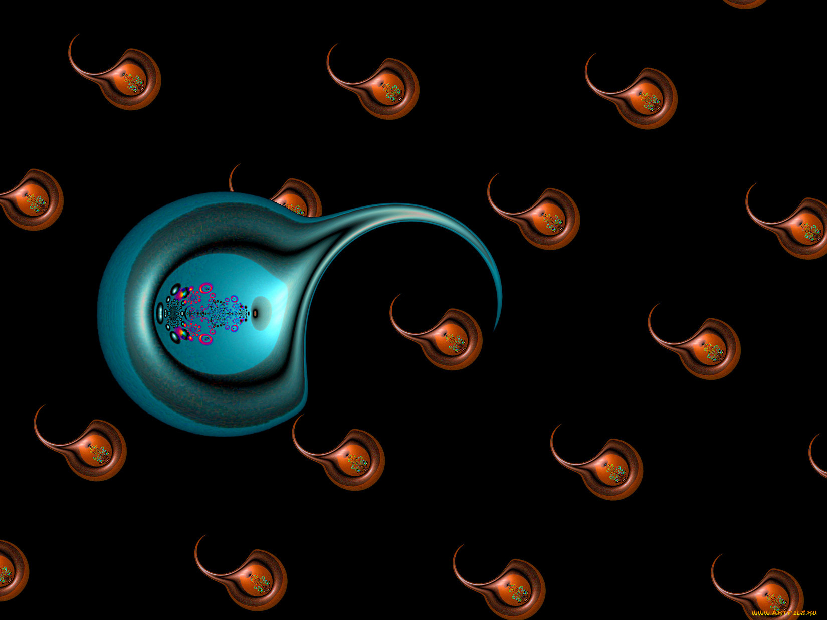 3д, графика, fractal, фракталы