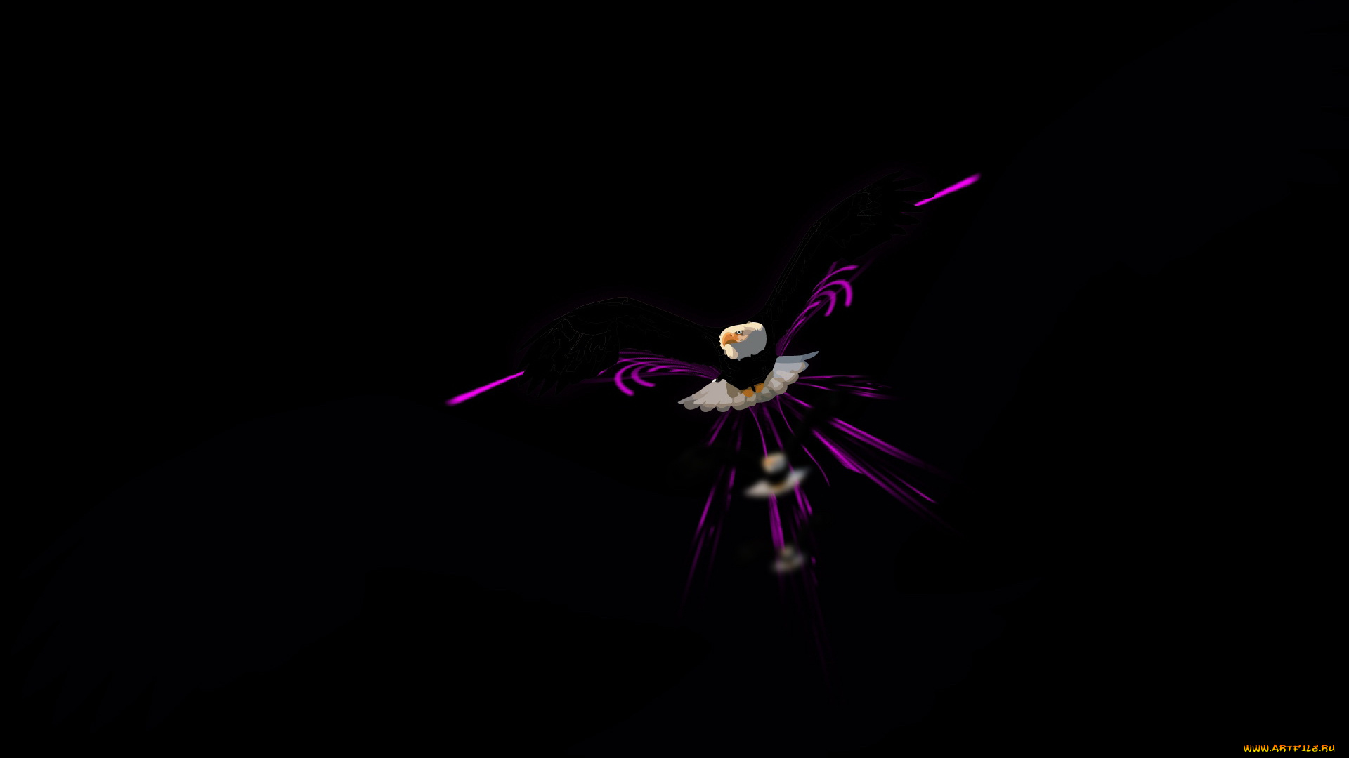 3д, графика, animals, животные, орел