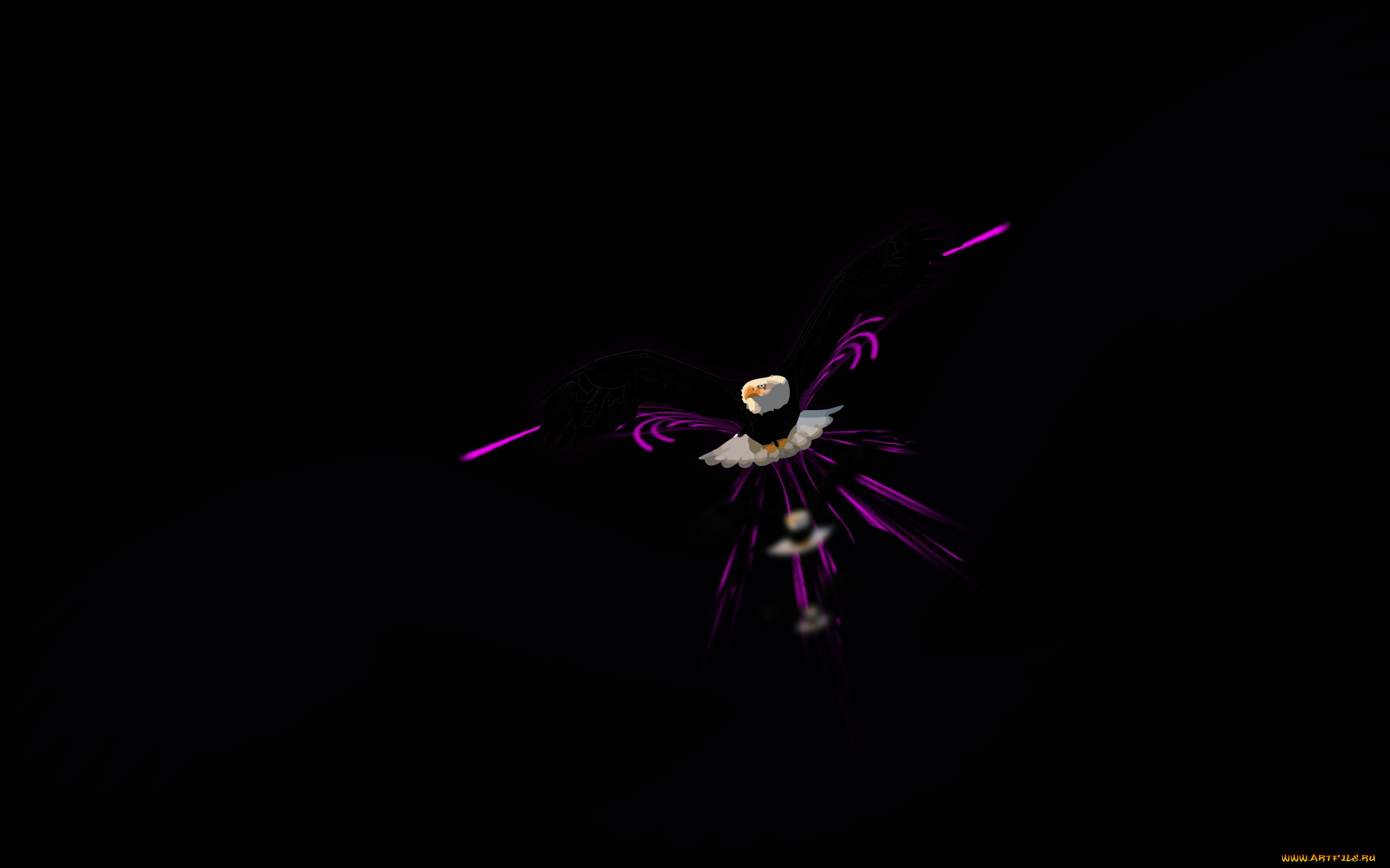 3д, графика, animals, животные, орел