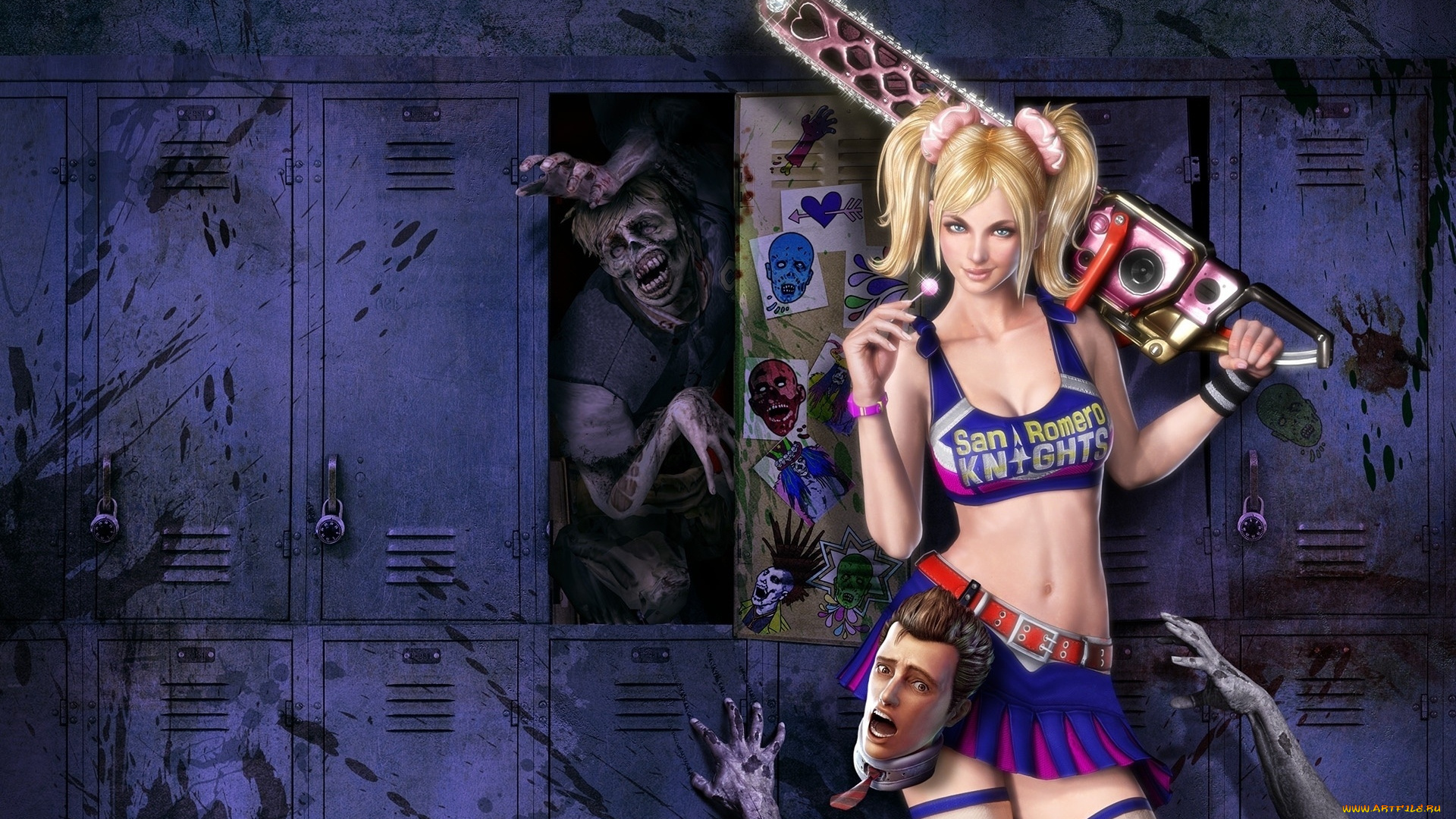 lollipop, chainsaw, видео, игры, juliet, starling, бензопила, зомби, девушка