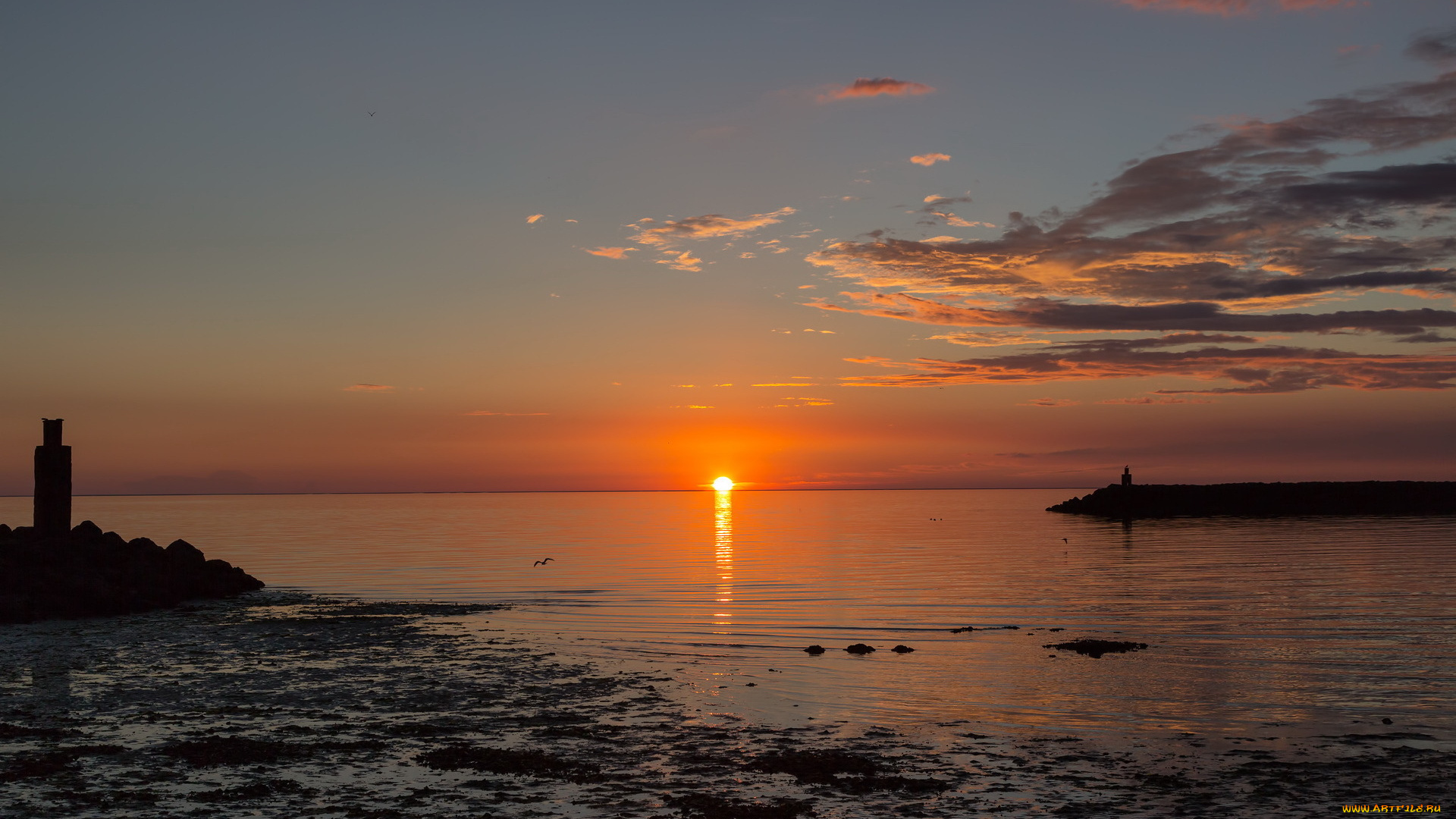 природа, восходы, закаты, море, закат