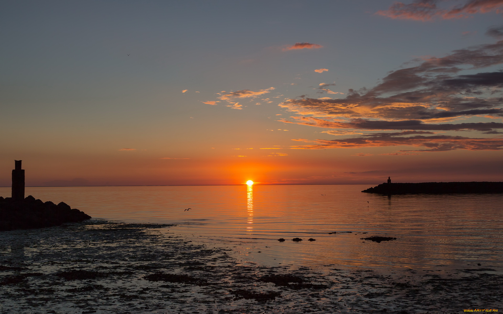 природа, восходы, закаты, море, закат