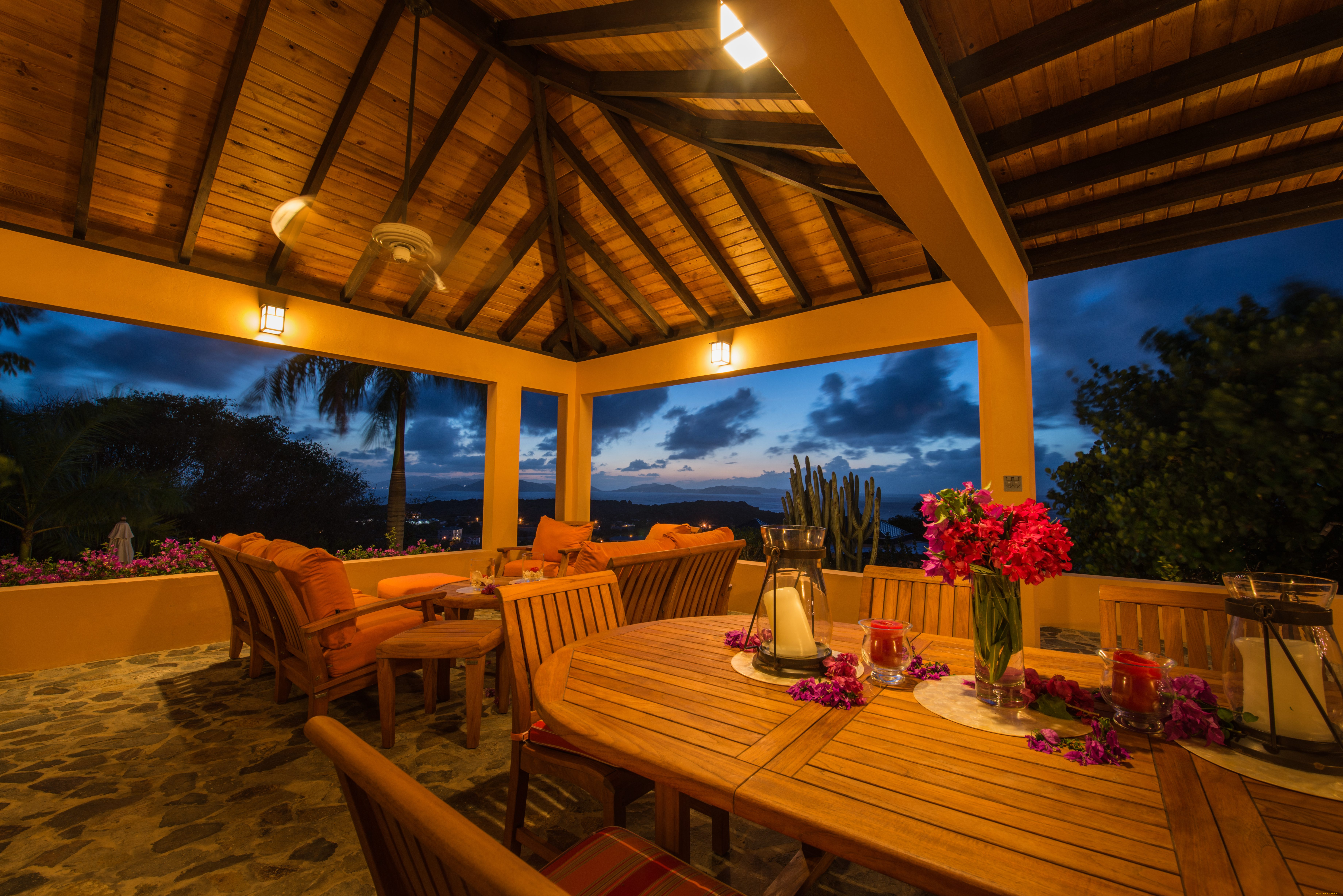 интерьер, веранды, террасы, балконы, мебель