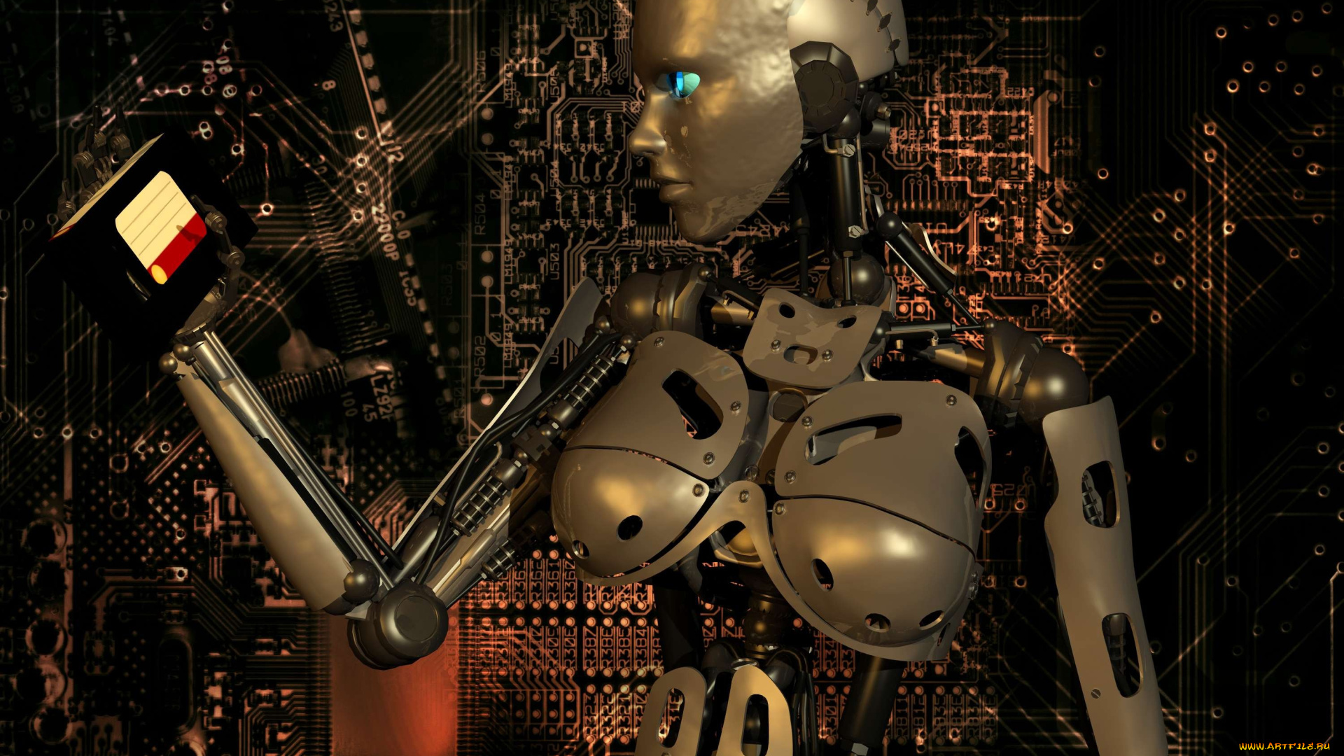 3д, графика, modeling, моделирование, робот