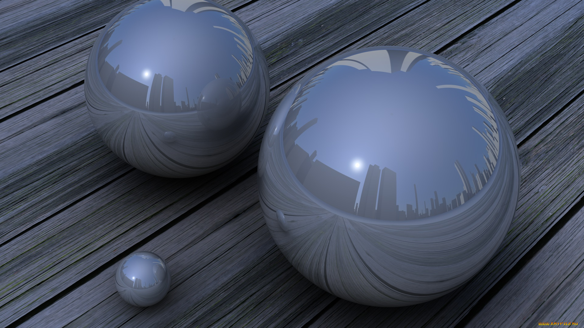 3д, графика, шары