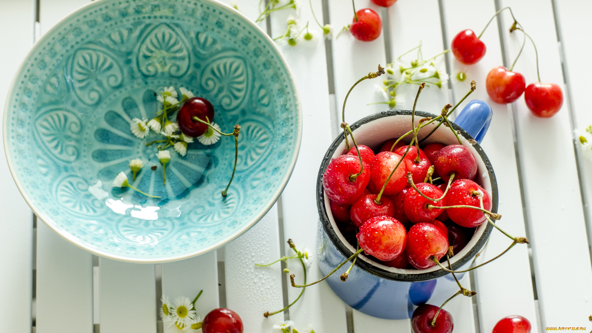еда, вишня, черешня, миска