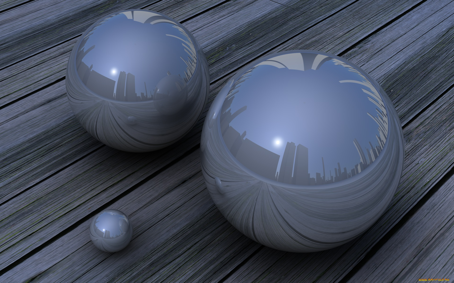 3д, графика, шары