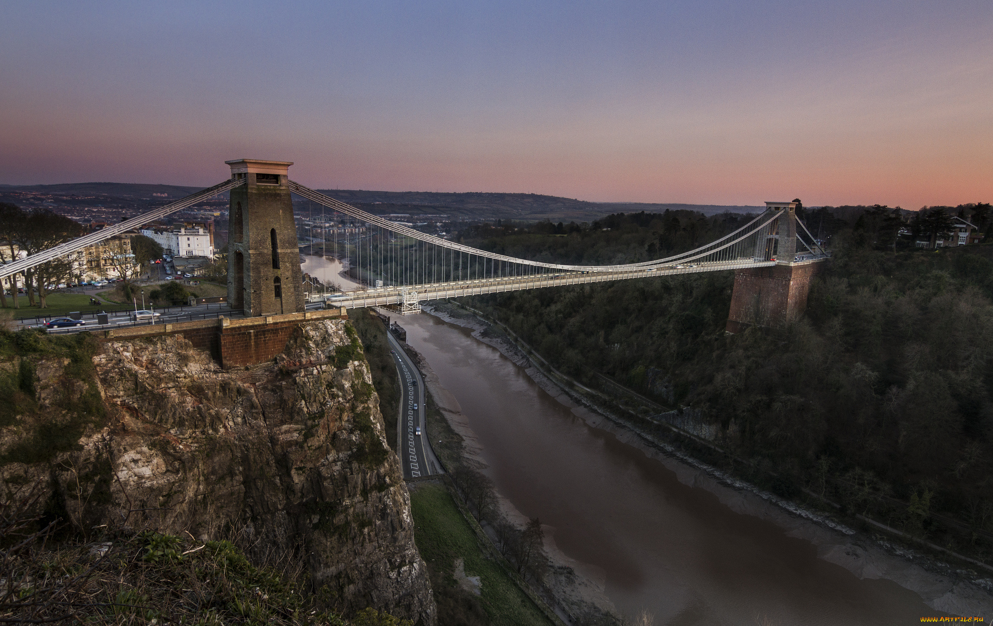 clifton, suspension, bridge, bristol, england, города, мосты, river, avon, клифтонский, мост, бристоль, англия, река, эйвон